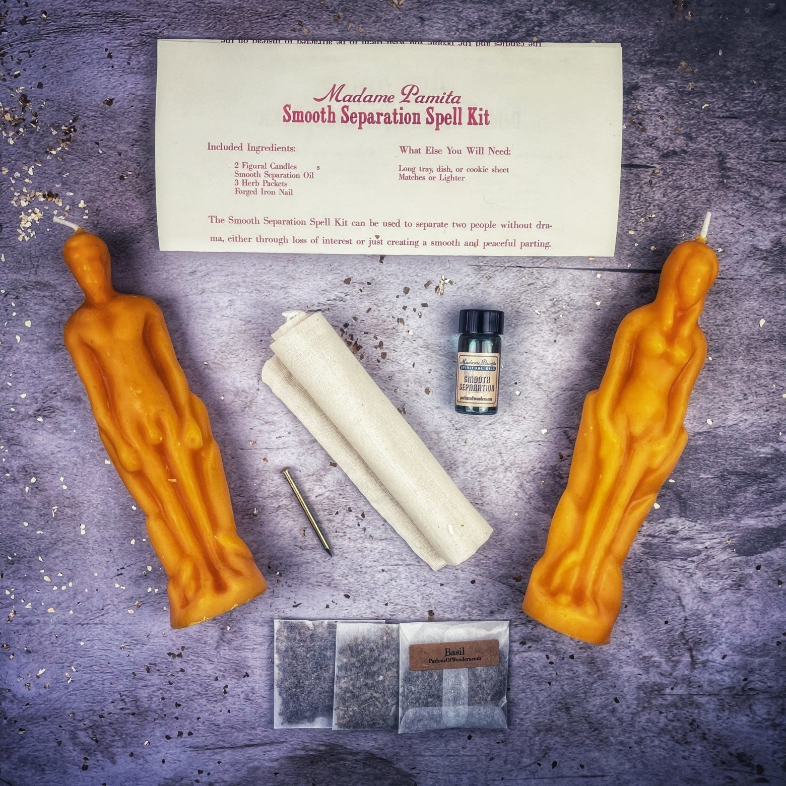 Smooth Separation Candle Spell Kit - Female/Male