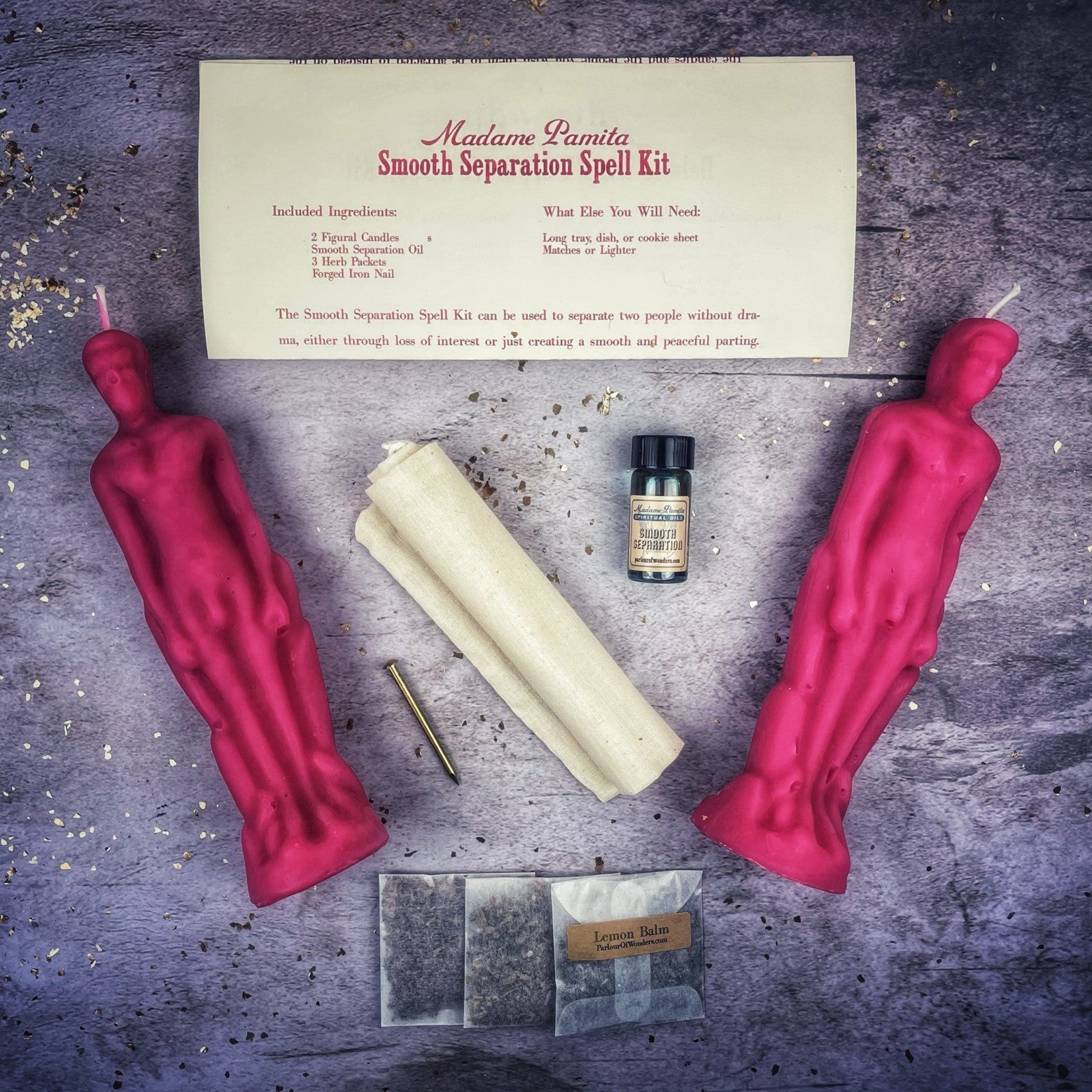 Smooth Separation Candle Spell Kit - Male/Male