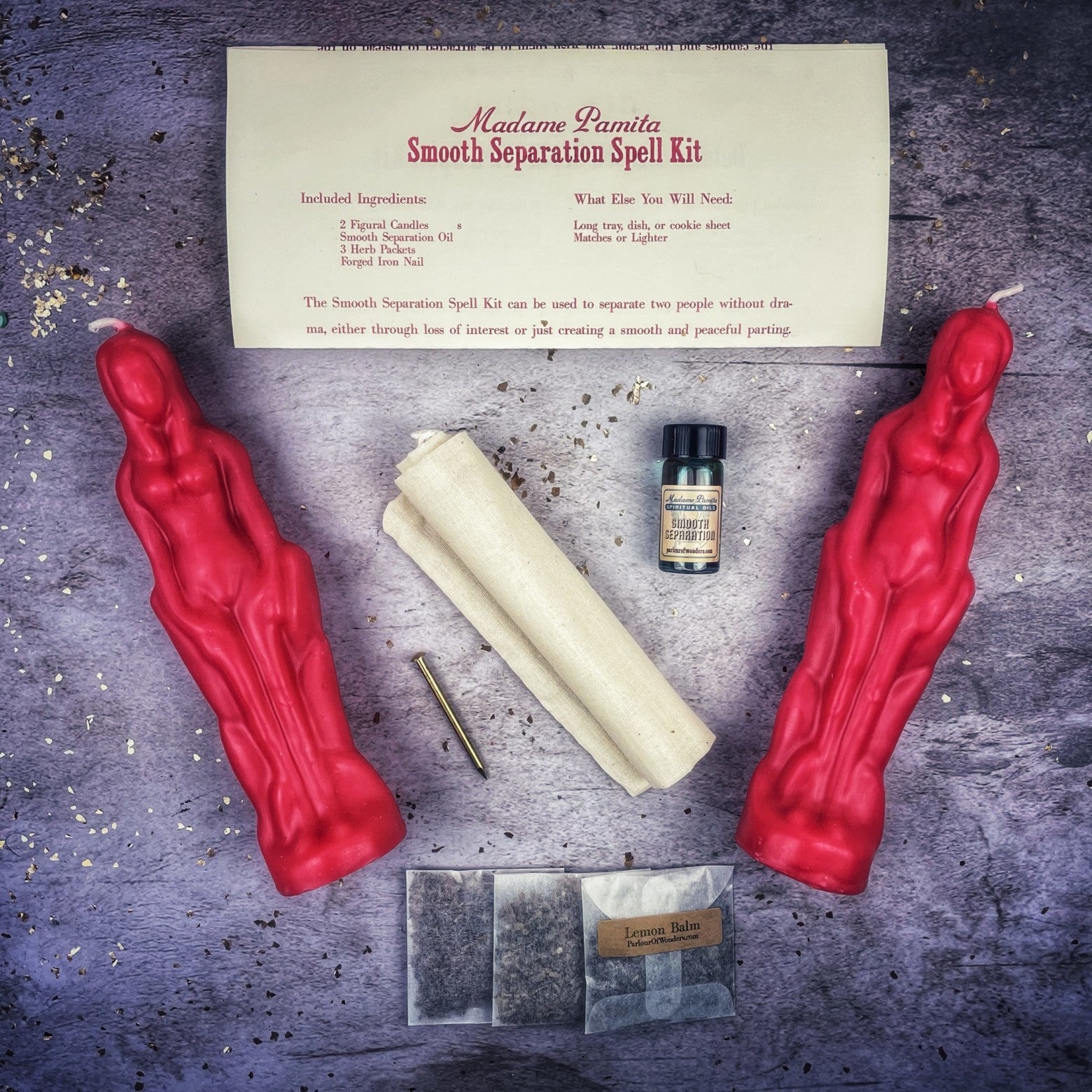 Smooth Separation Candle Spell Kit - Female/Female