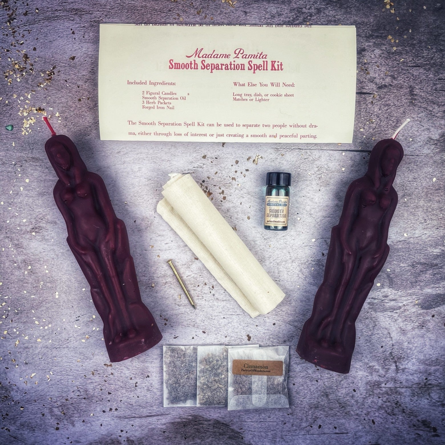 Smooth Separation Candle Spell Kit - Female/Female