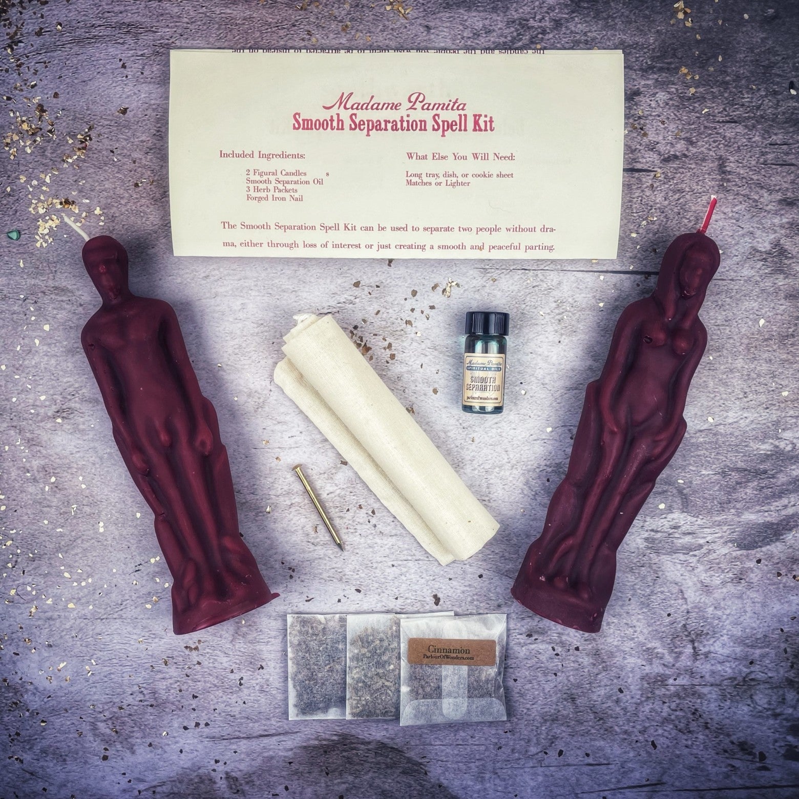 Smooth Separation Candle Spell Kit - Female/Male