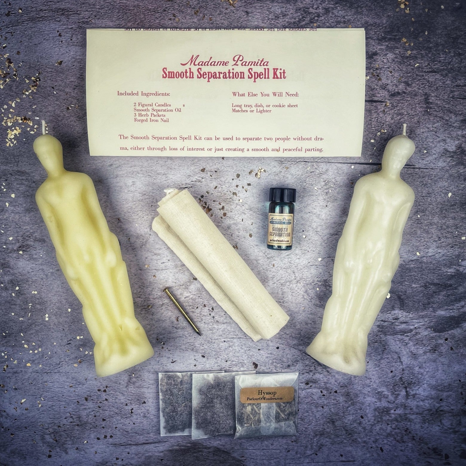 Smooth Separation Candle Spell Kit - Male/Male