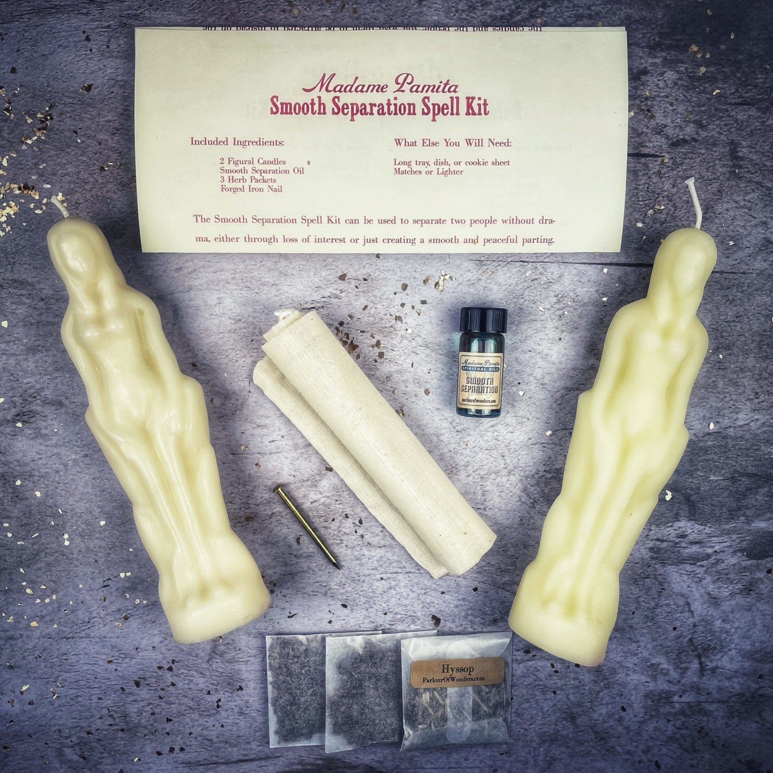 Smooth Separation Candle Spell Kit - Female/Male