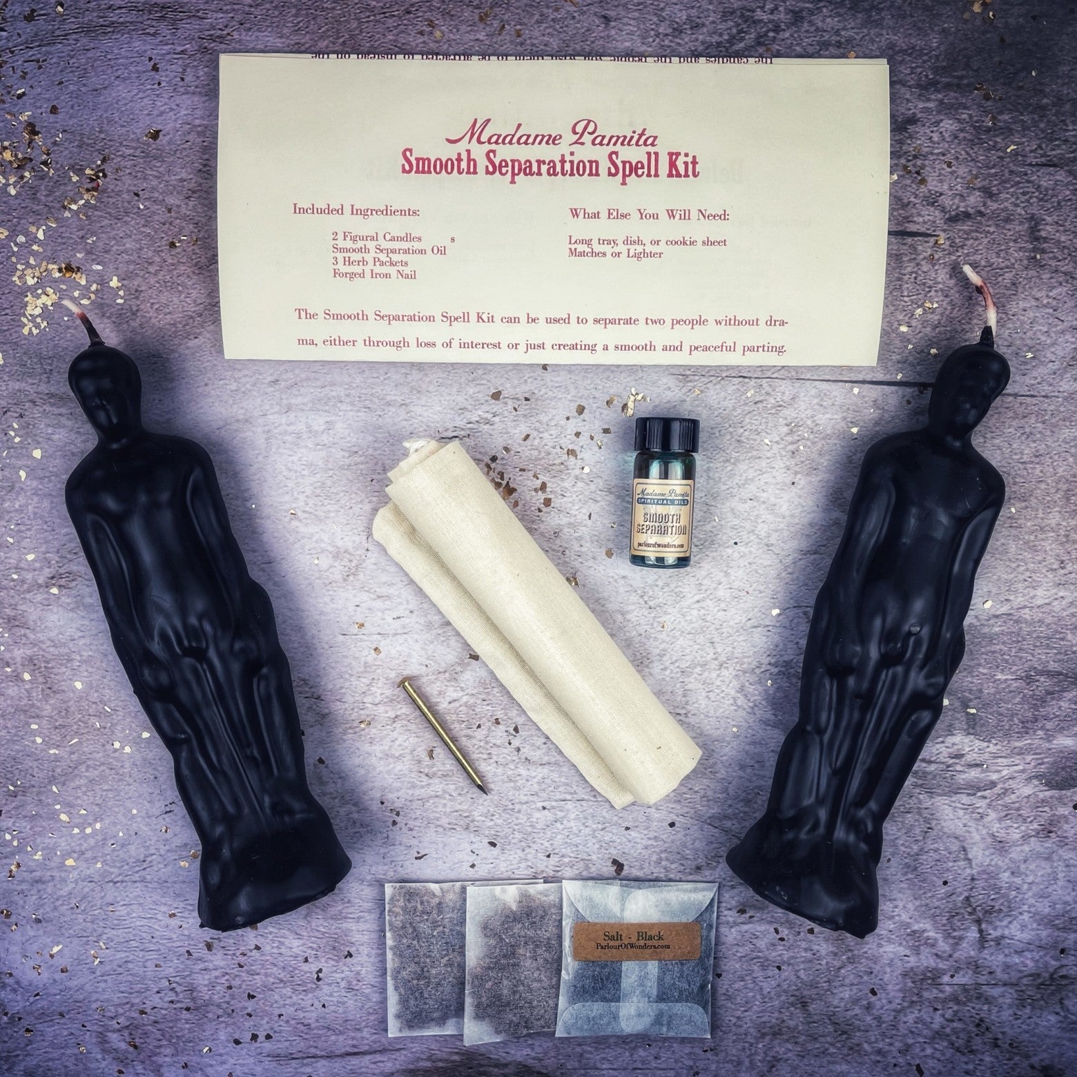 Smooth Separation Candle Spell Kit - Male/Male