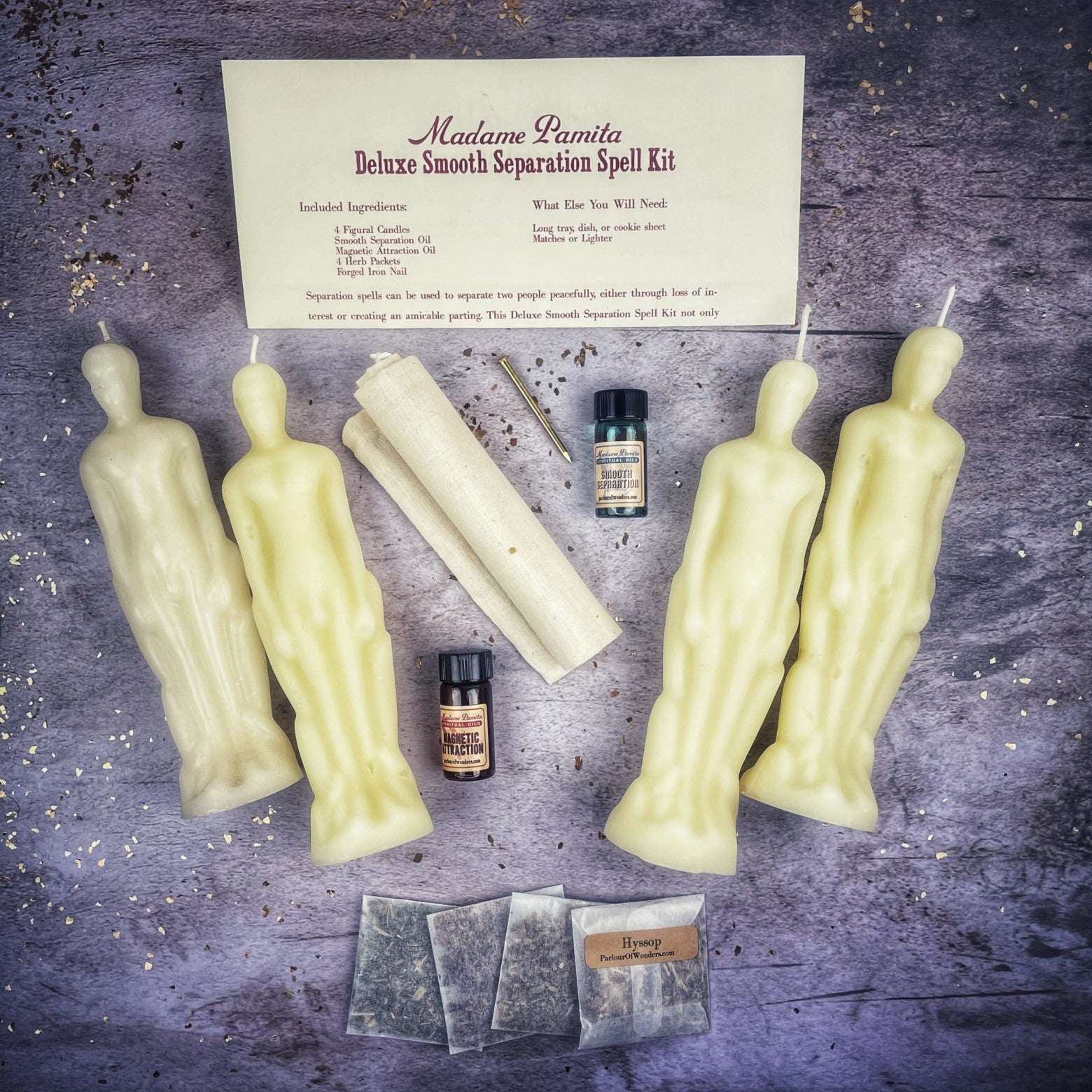 Deluxe Smooth Separation Candle Spell Kit - Male/Male