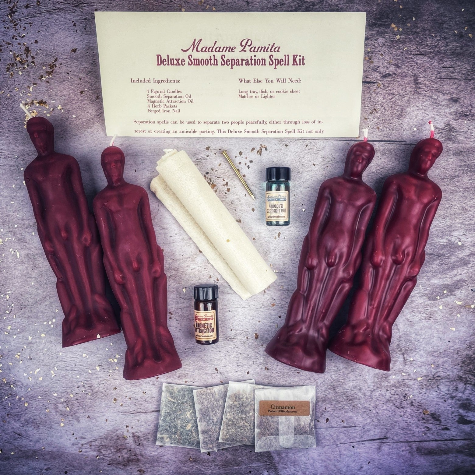Deluxe Smooth Separation Candle Spell Kit - Male/Male