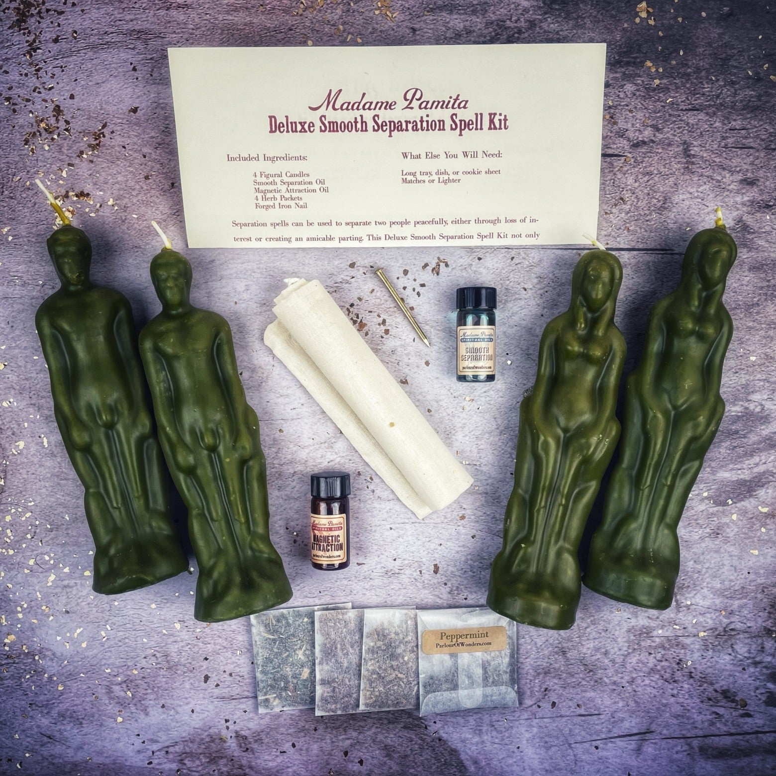 Deluxe Smooth Separation Candle Spell Kit - Female/Male
