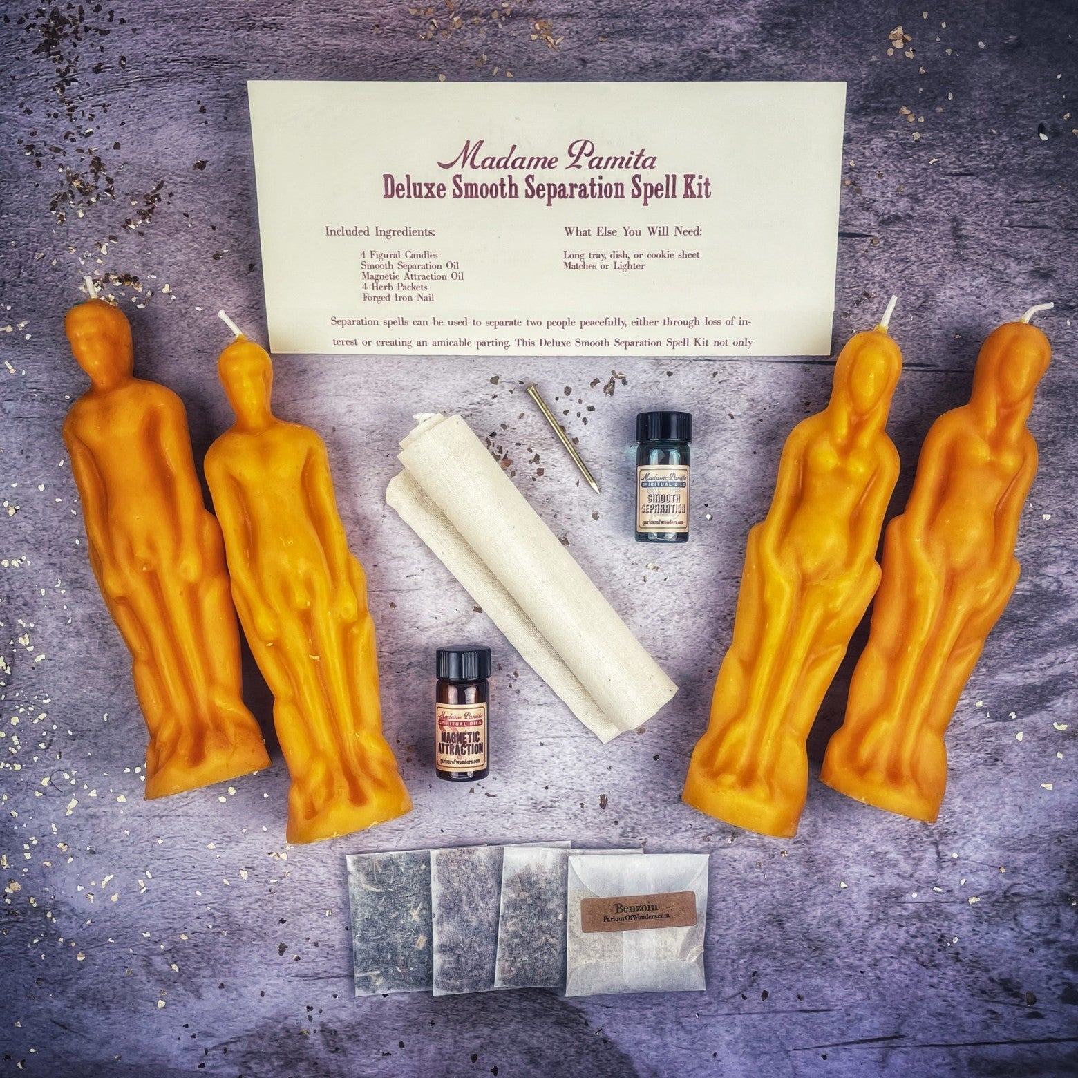 Deluxe Smooth Separation Candle Spell Kit - Female/Male