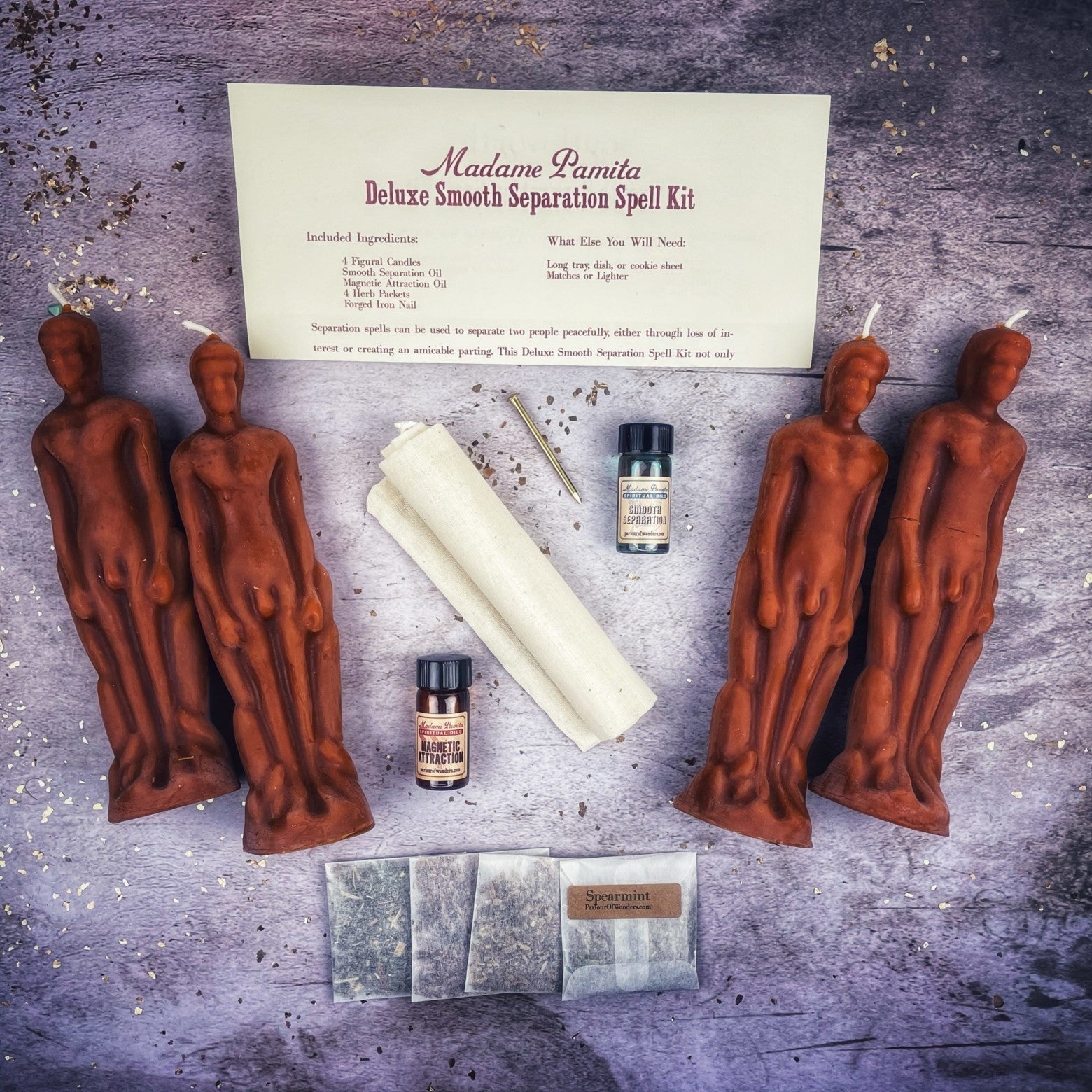 Deluxe Smooth Separation Candle Spell Kit - Male/Male
