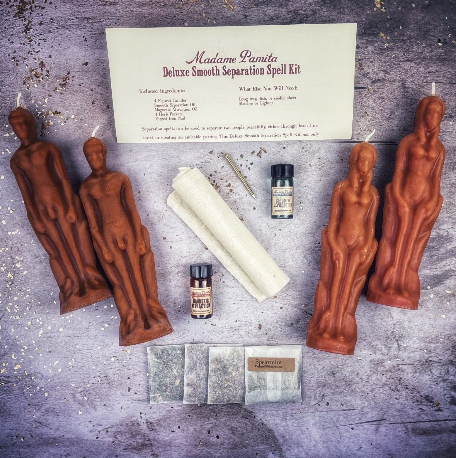 Deluxe Smooth Separation Candle Spell Kit - Female/Male
