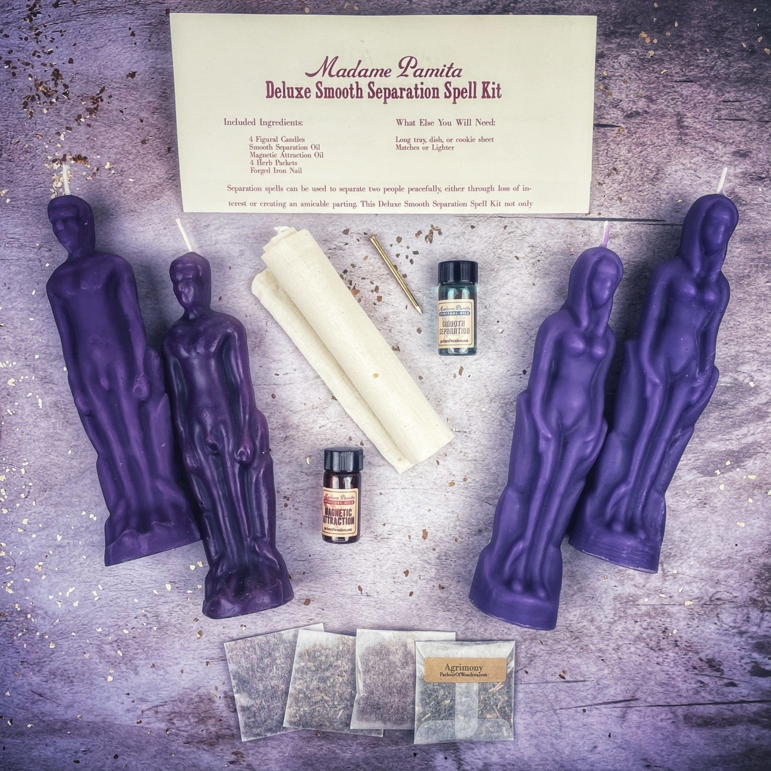 Deluxe Smooth Separation Candle Spell Kit - Female/Male