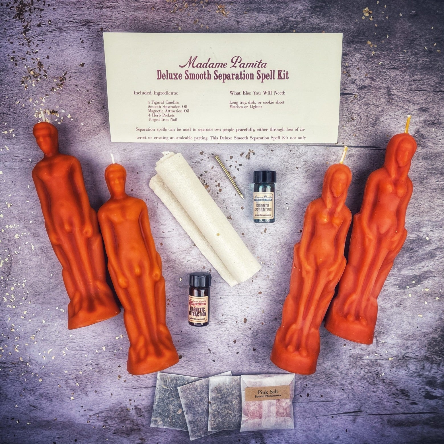 Deluxe Smooth Separation Candle Spell Kit - Female/Male