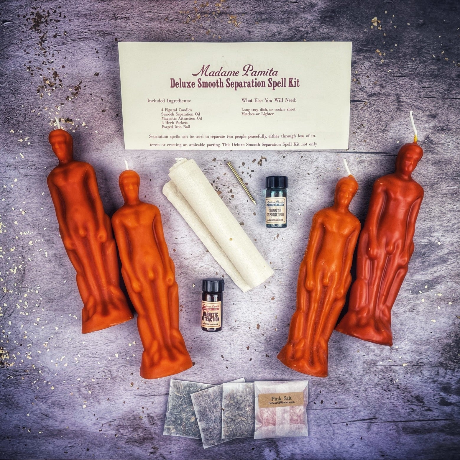 Deluxe Smooth Separation Candle Spell Kit - Male/Male
