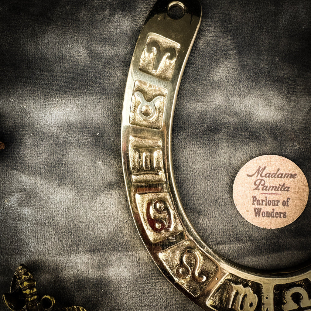 Brass Zodiac Horseshoe