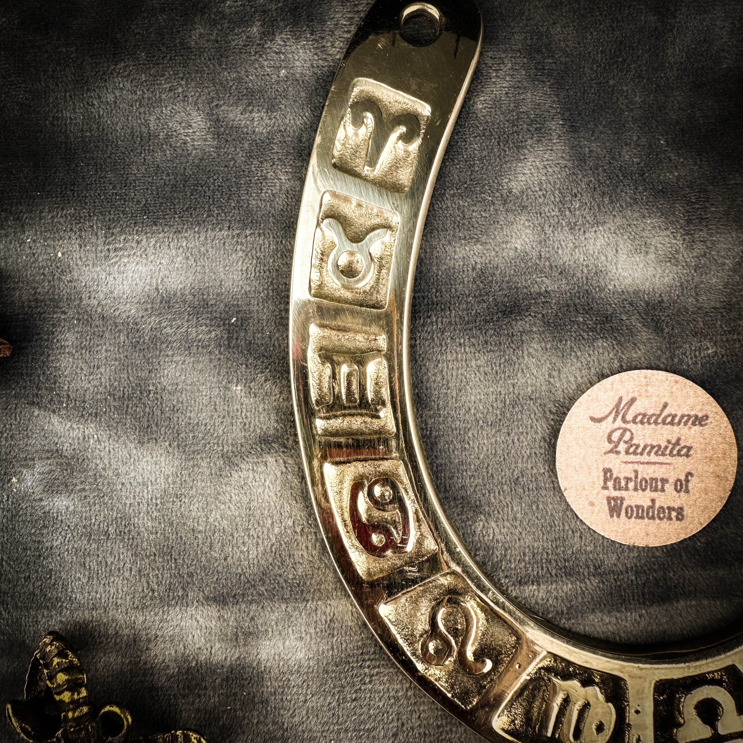 Brass Zodiac Horseshoe
