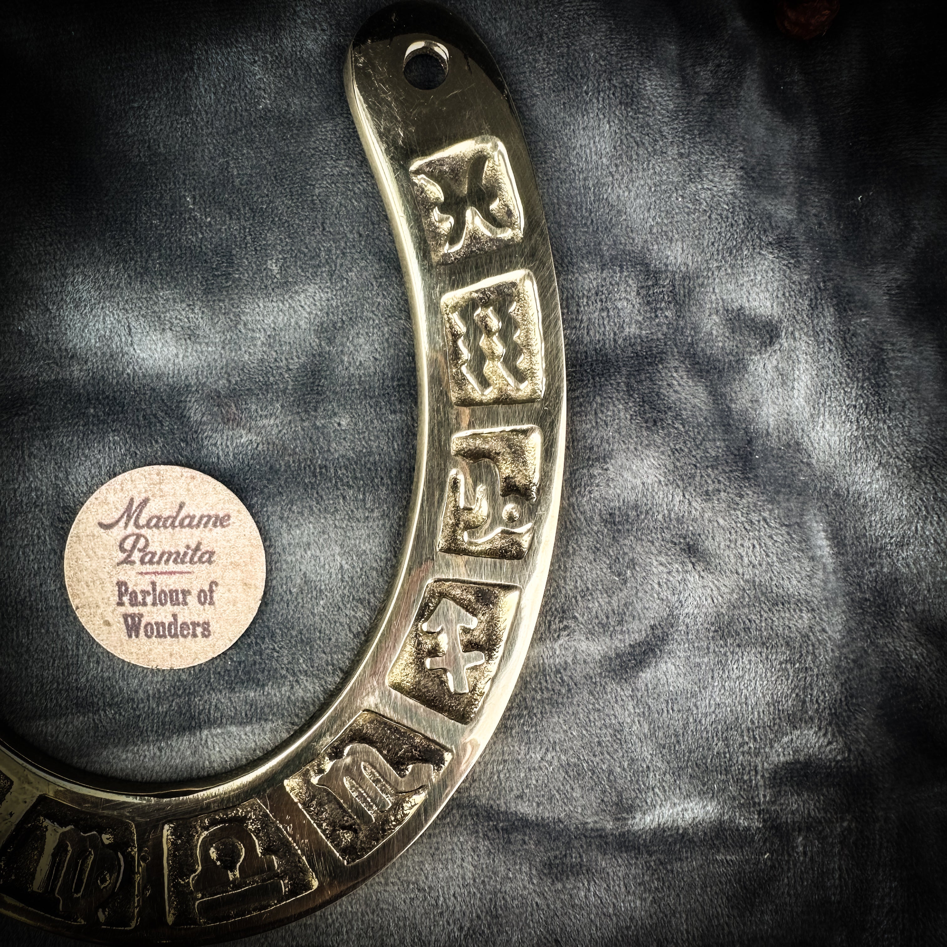 Brass Zodiac Horseshoe