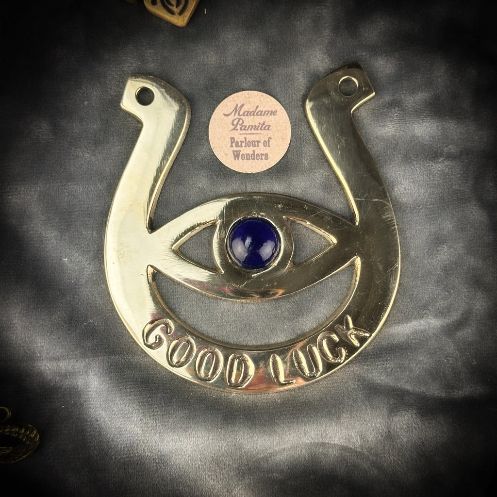 Brass Evil Eye Protection Horseshoe