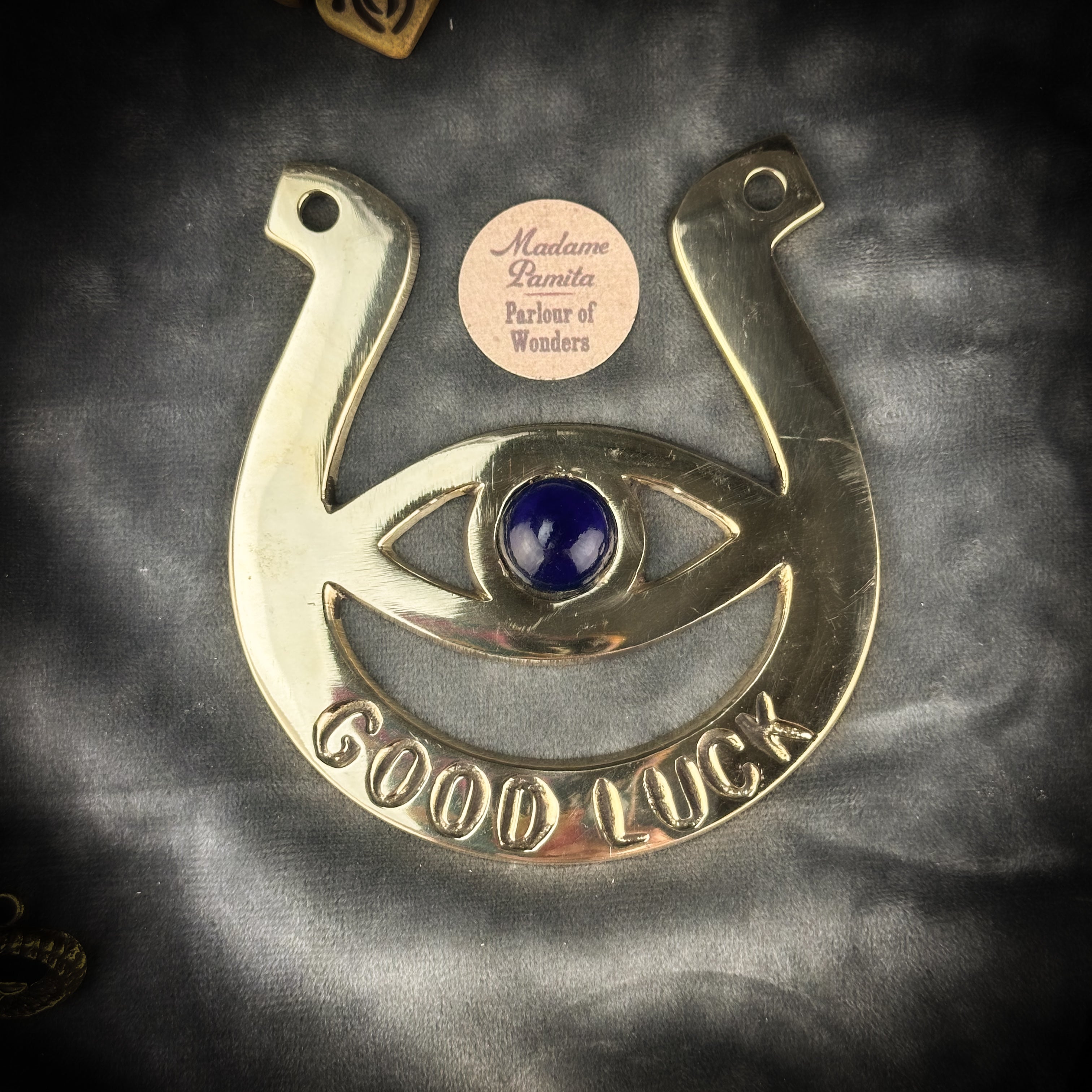 Brass Evil Eye Protection Horseshoe