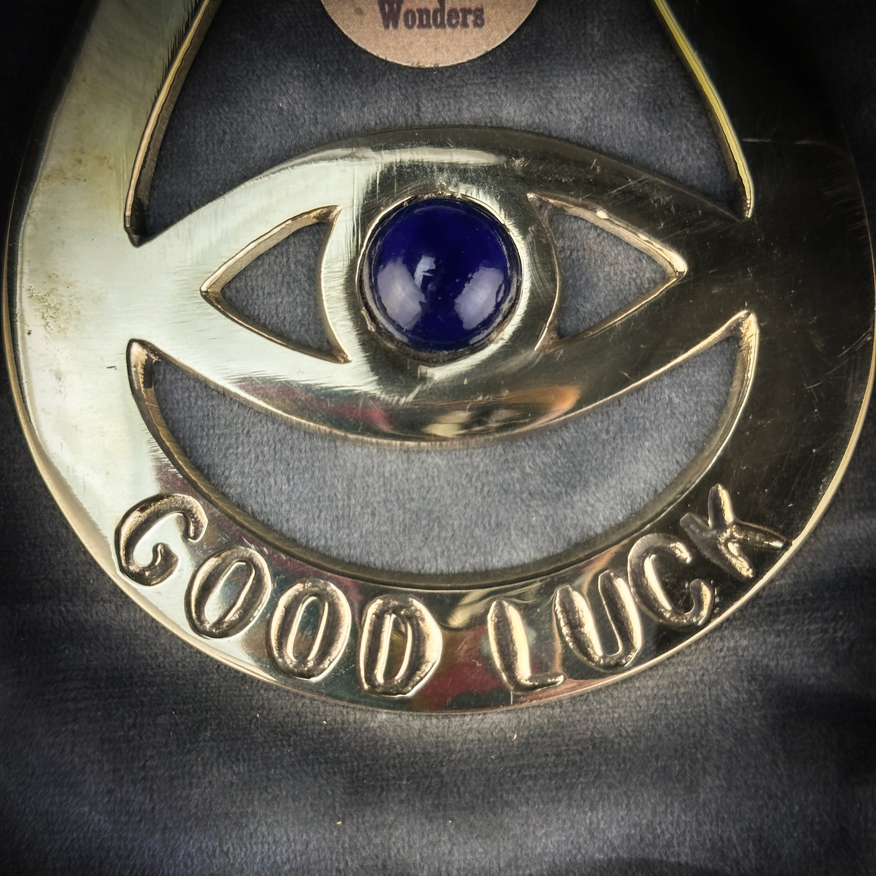 Brass Evil Eye Protection Horseshoe