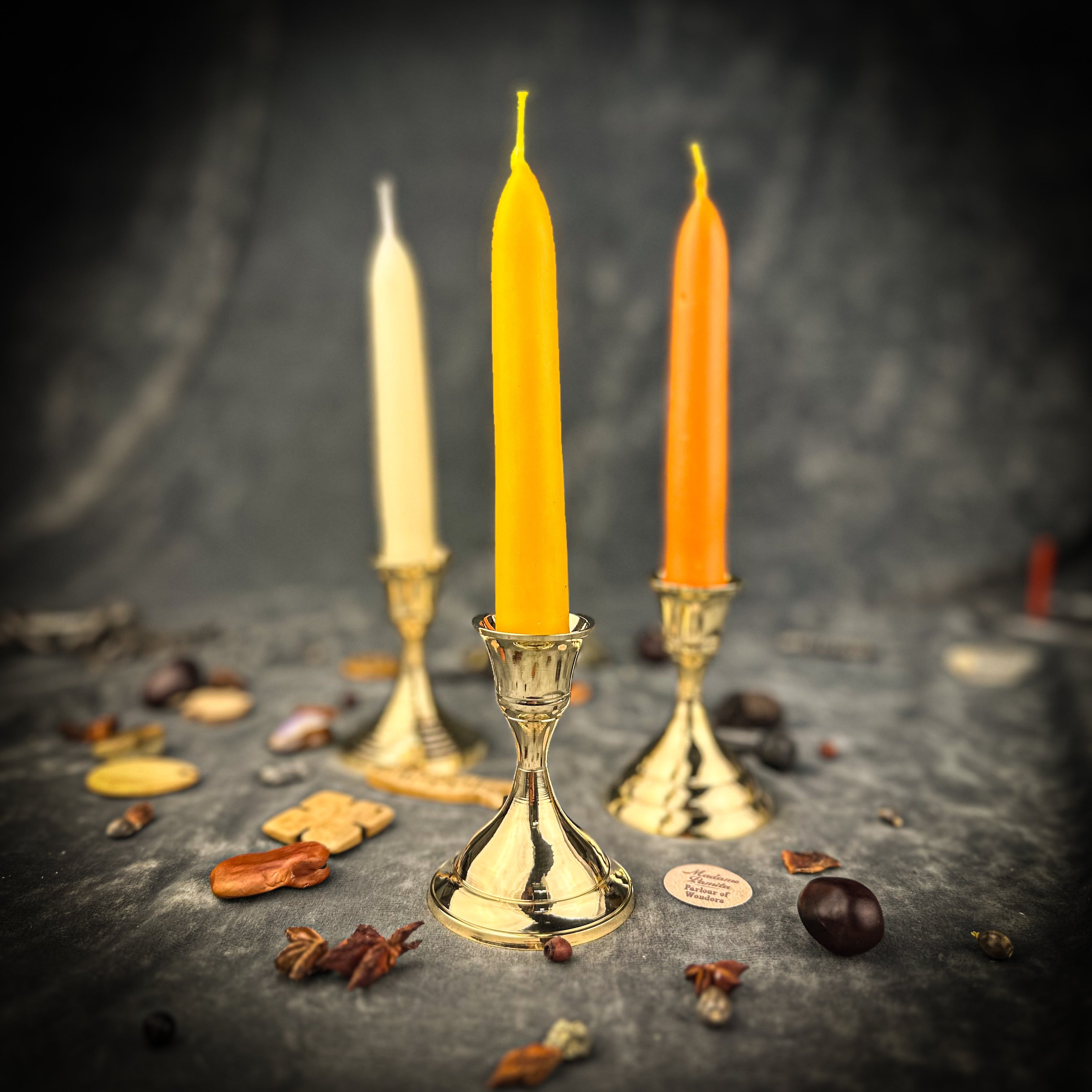 Solid Brass Taper Holder - Premium Candle Holder for Spell Work