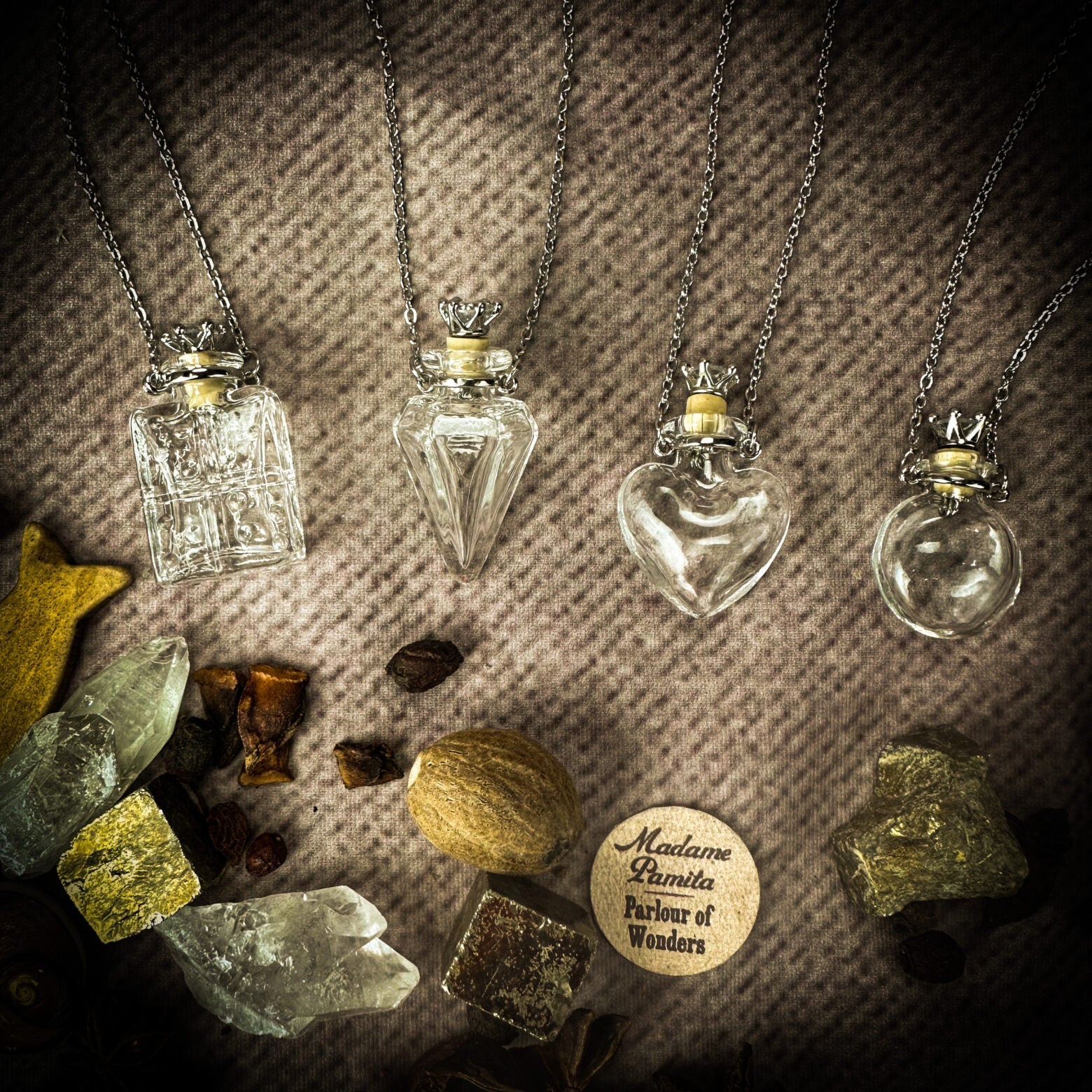 Glass Spell Bottle Necklace