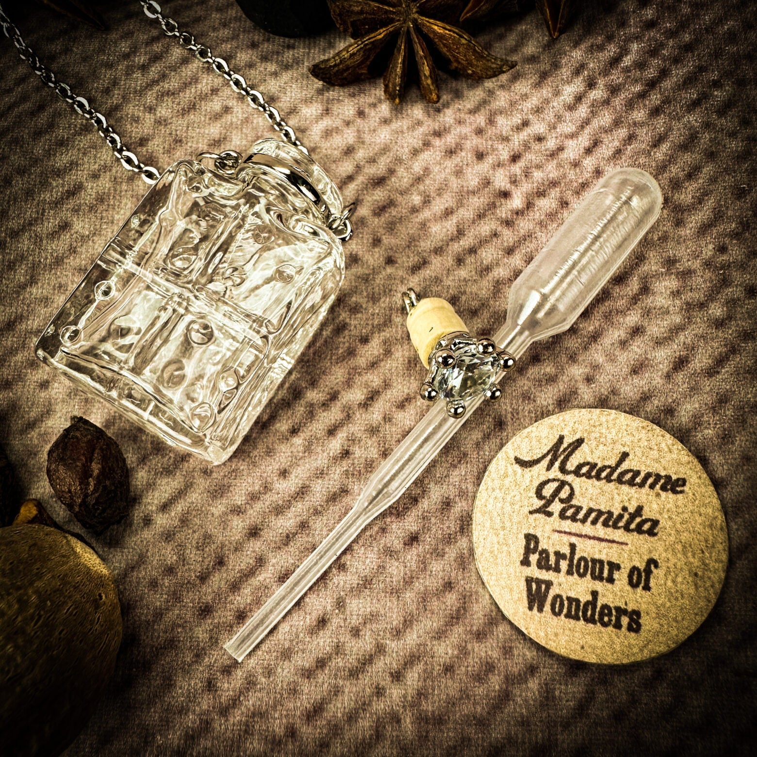 Glass Spell Bottle Necklace