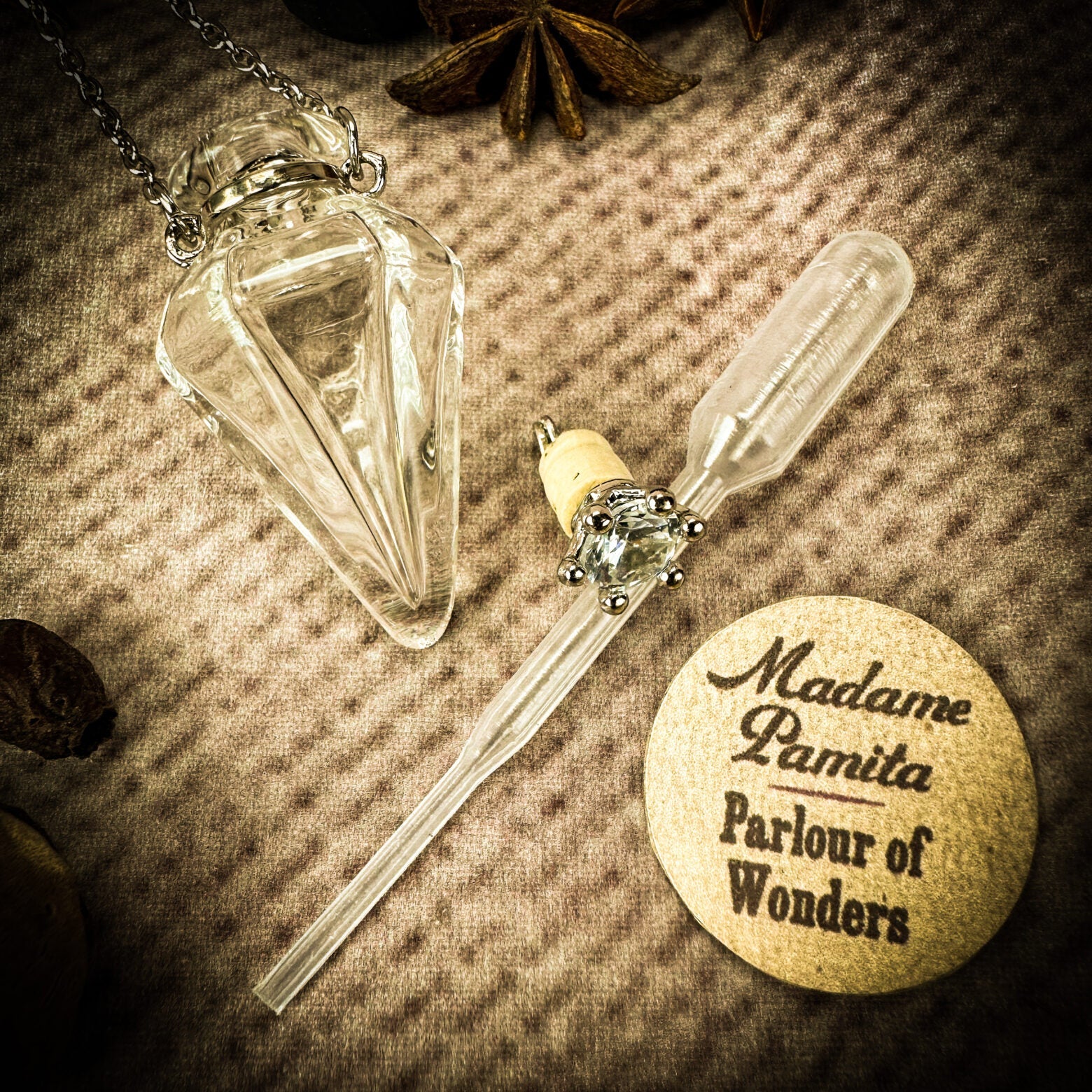 Glass Spell Bottle Necklace