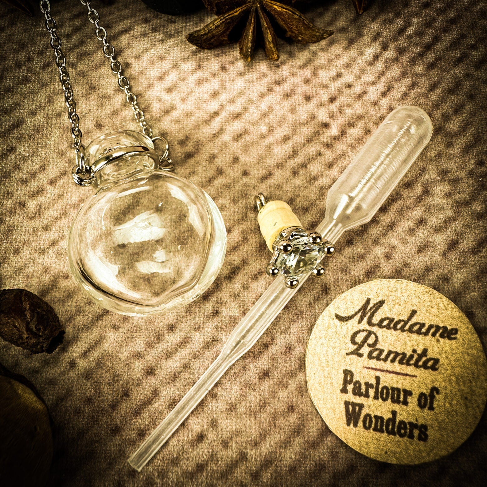 Glass Spell Bottle Necklace
