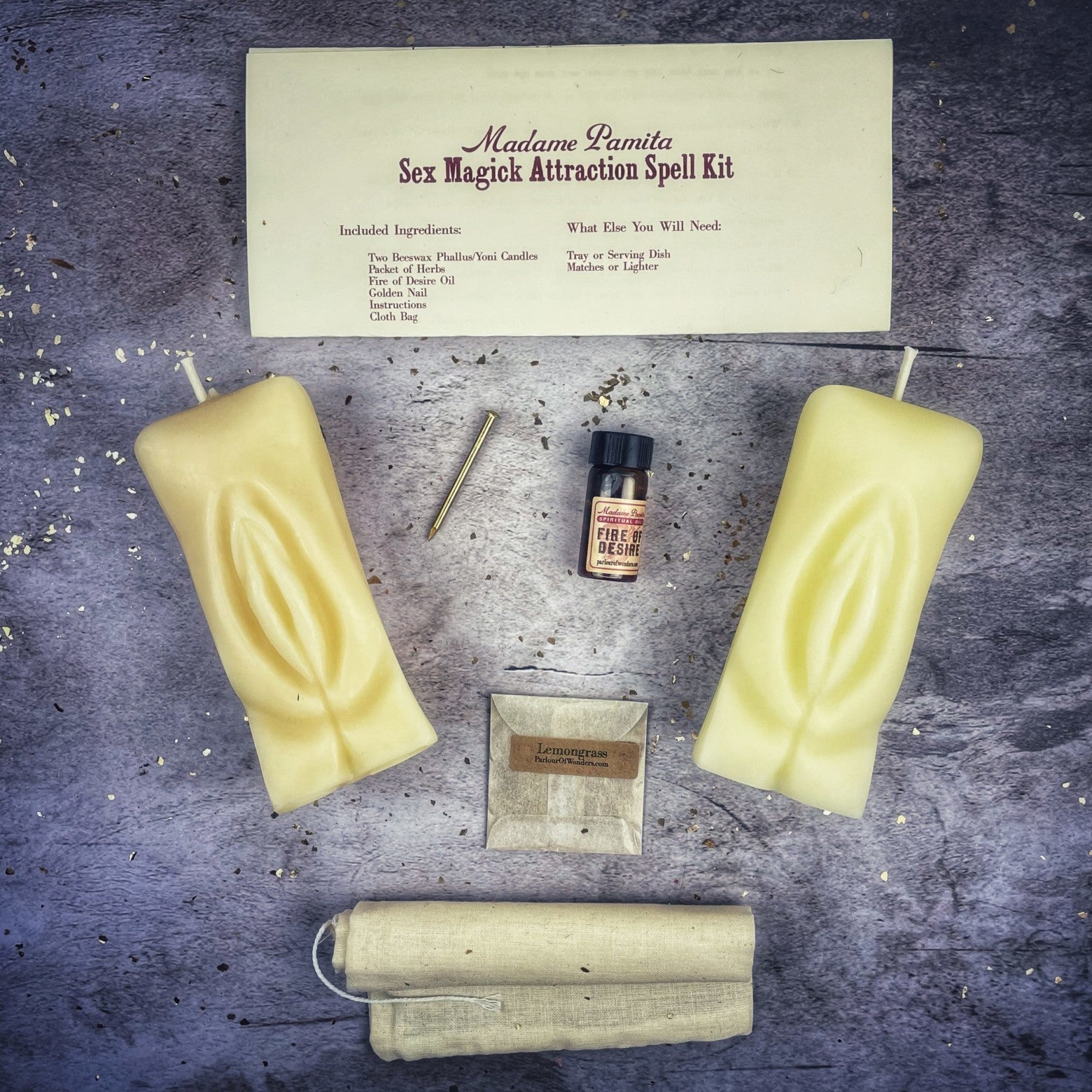 Sex Magick Candle Spell Kit - Yoni/Yoni