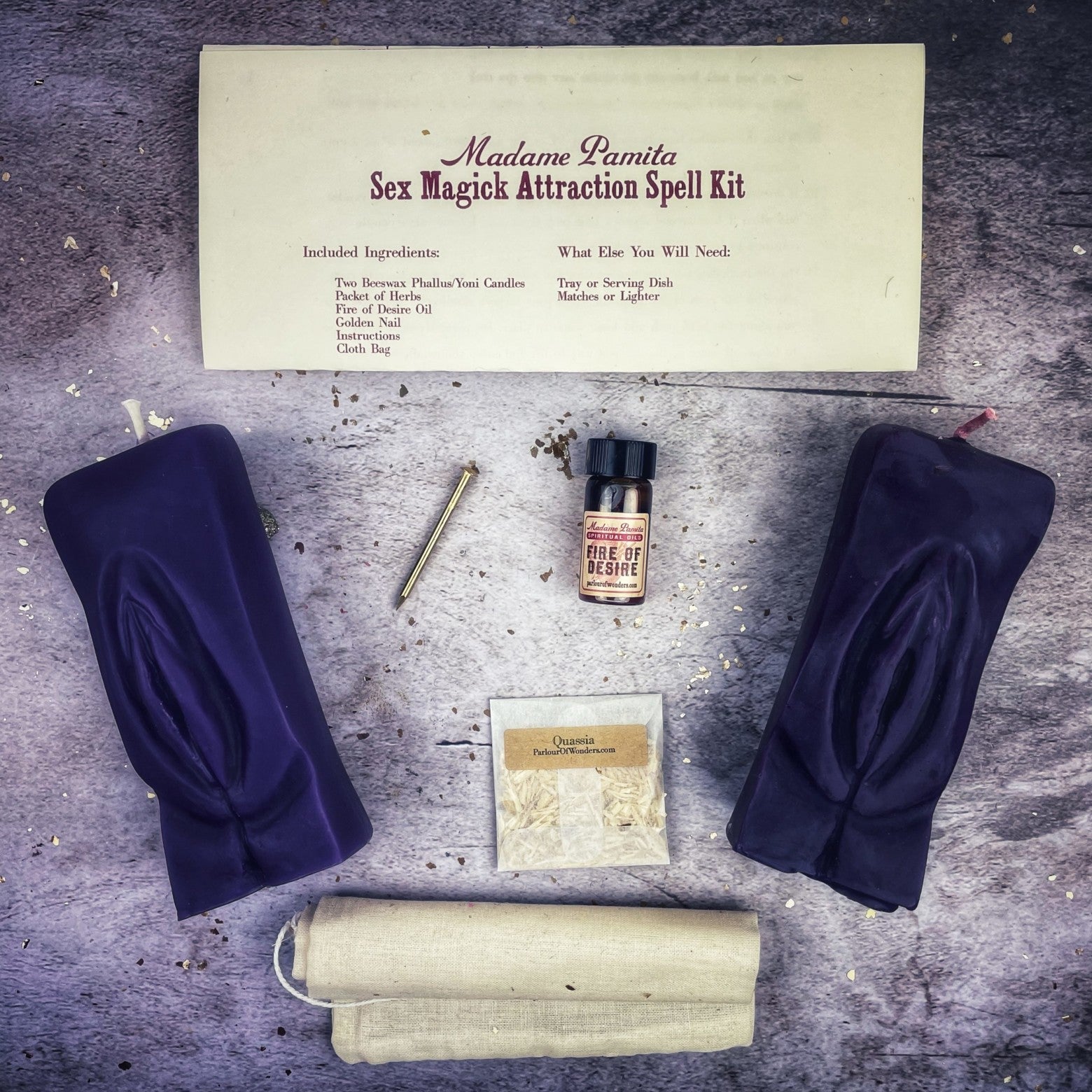 Sex Magick Candle Spell Kit - Yoni/Yoni