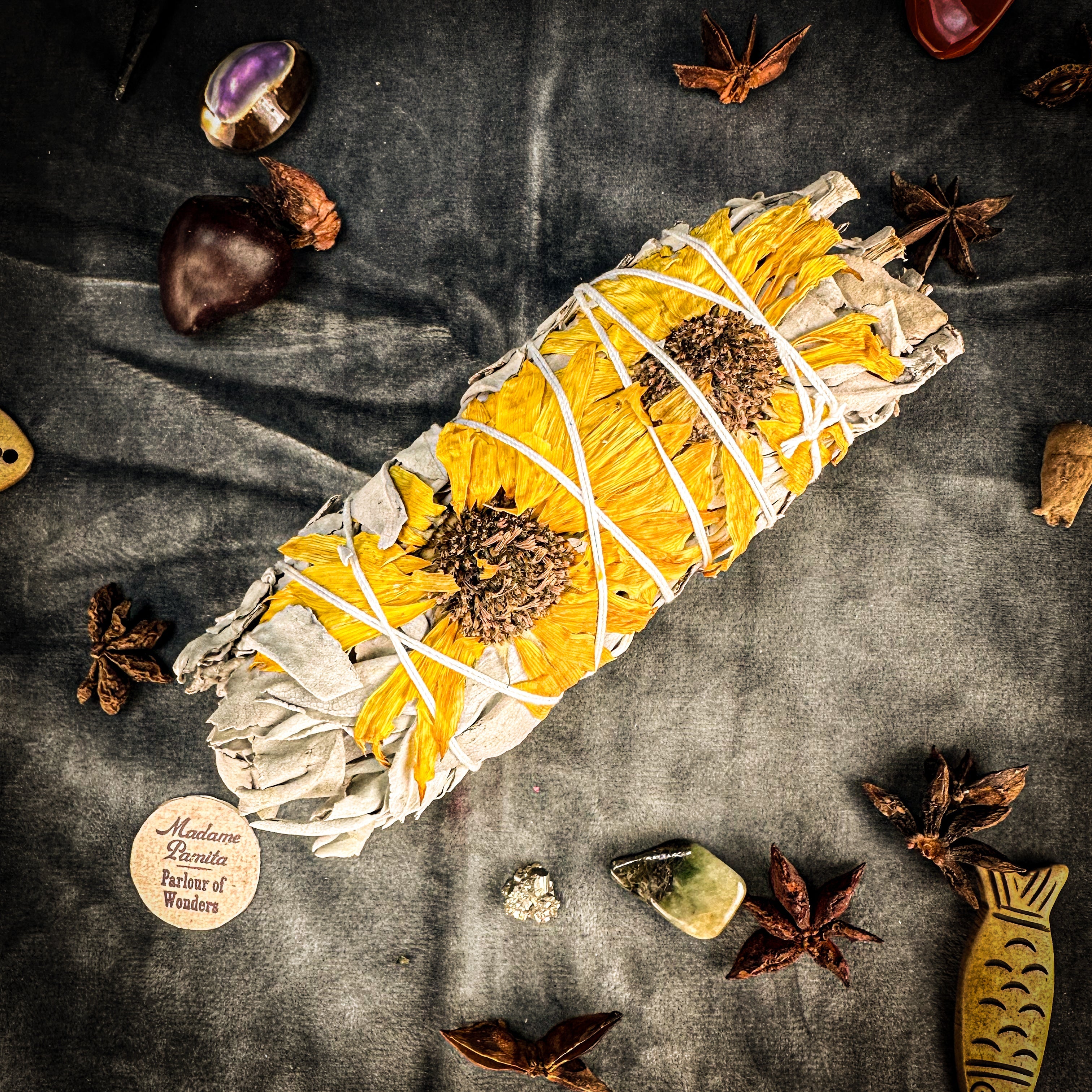 Sunflower and White Sage Smudge