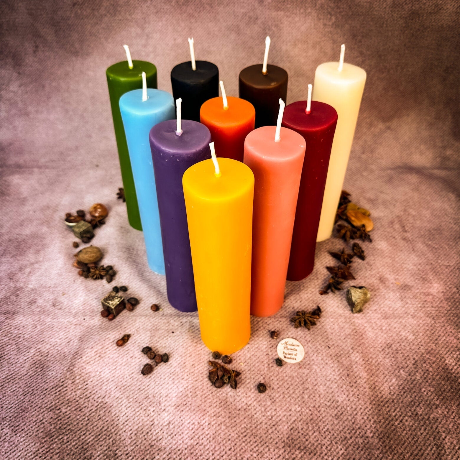 Blue Beeswax Vigil Candle and Vigil Refill