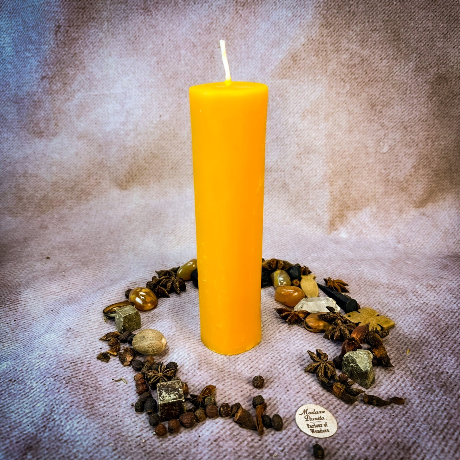 Yellow Beeswax Vigil Candle and Vigil Refill