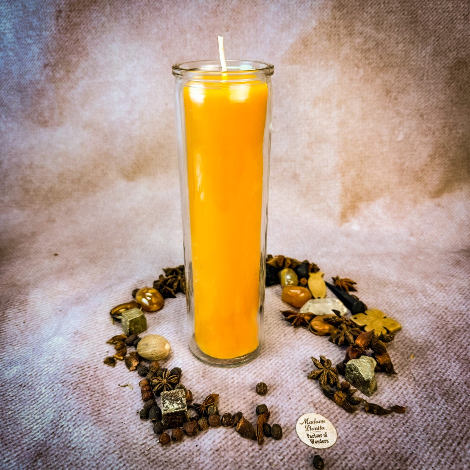 Yellow Beeswax Vigil Candle and Vigil Refill