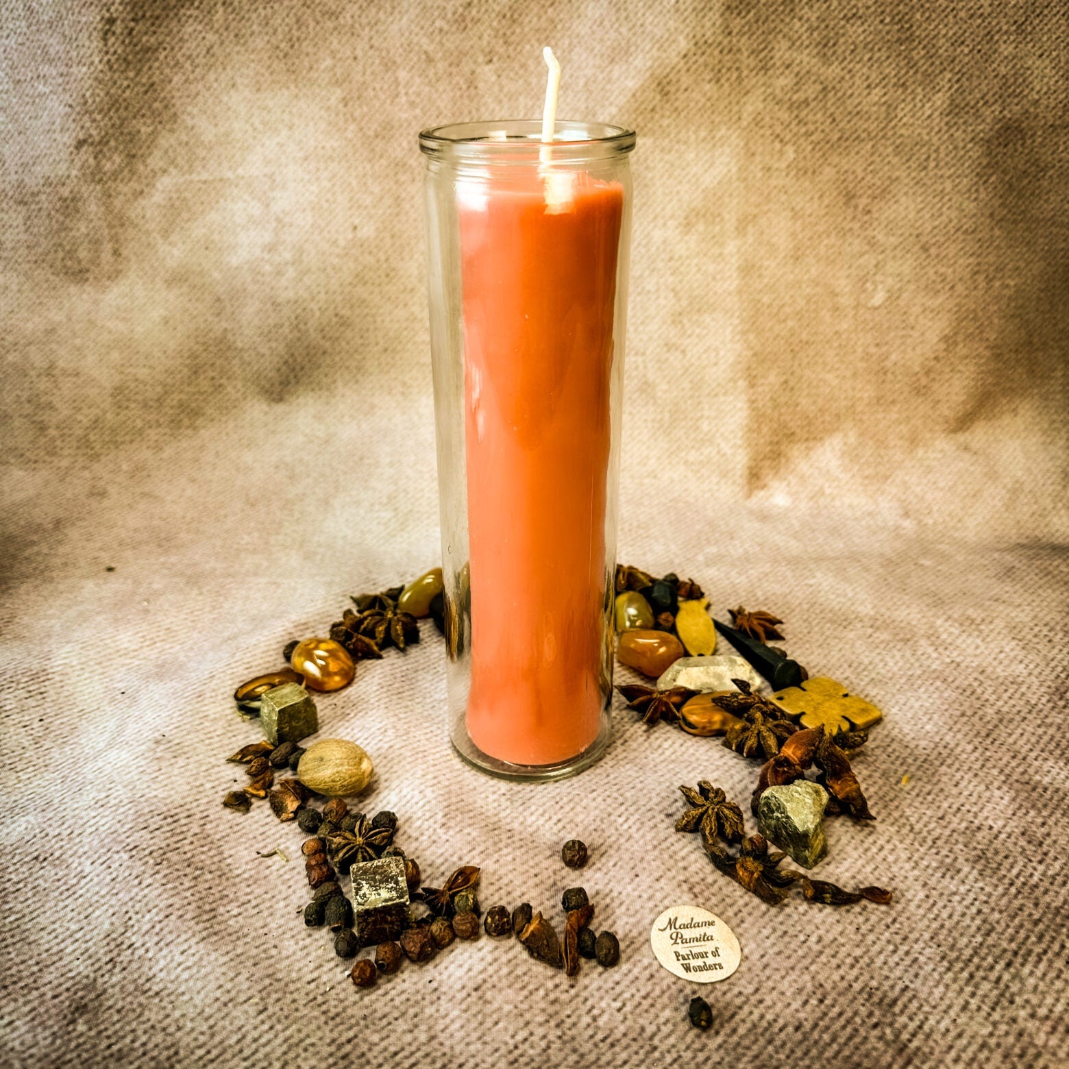 Pink Beeswax Vigil Candle and Vigil Refill