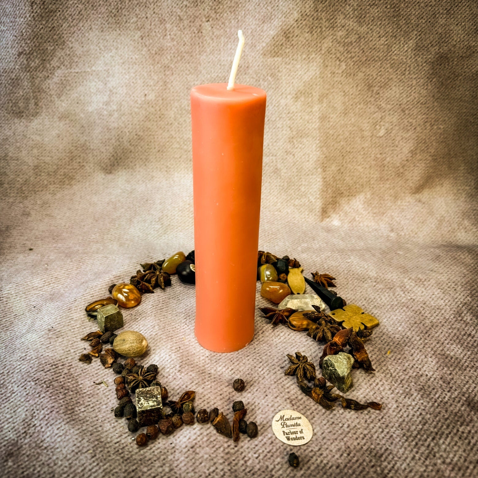 Pink Beeswax Vigil Candle and Vigil Refill