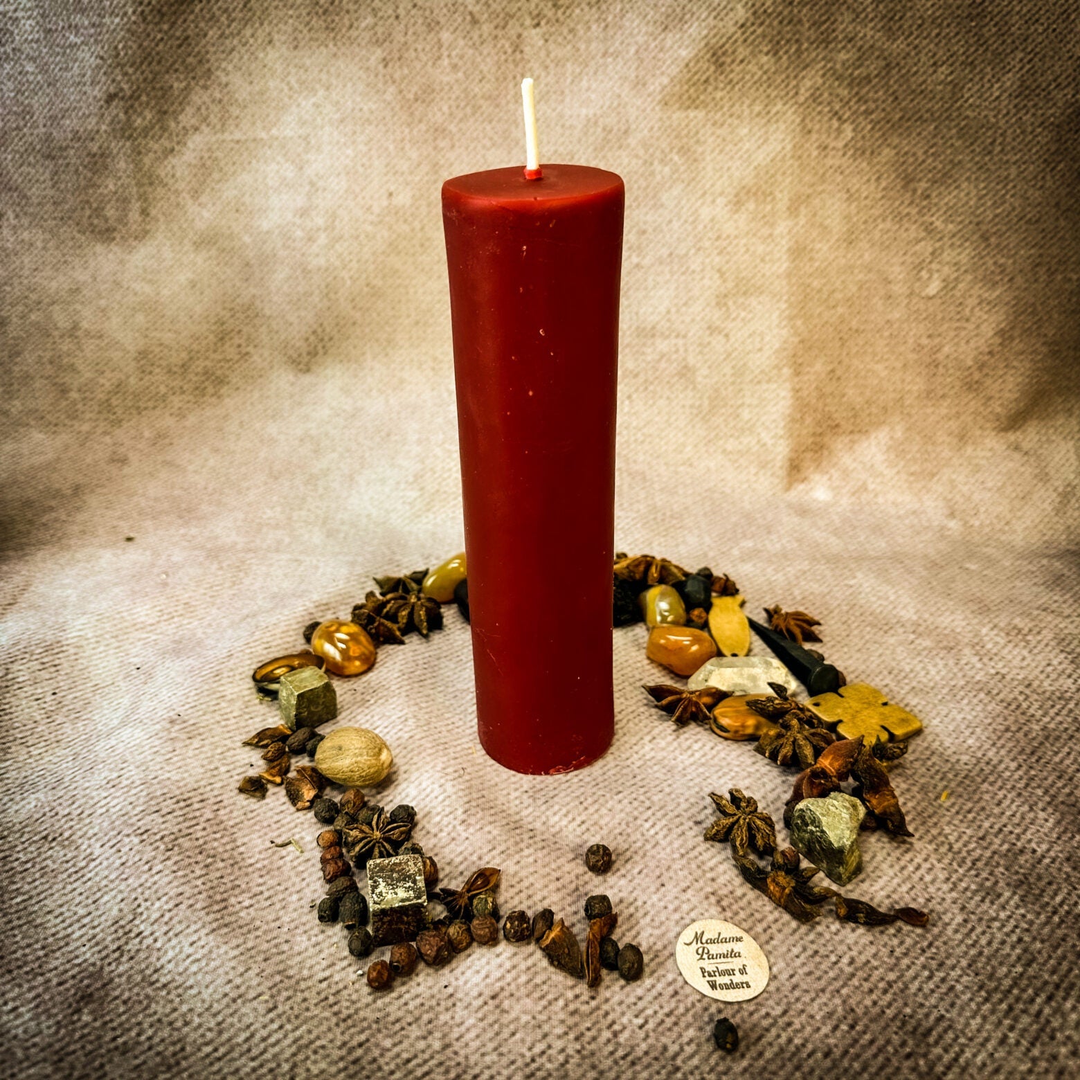 Red Beeswax Vigil Candle and Vigil Refill