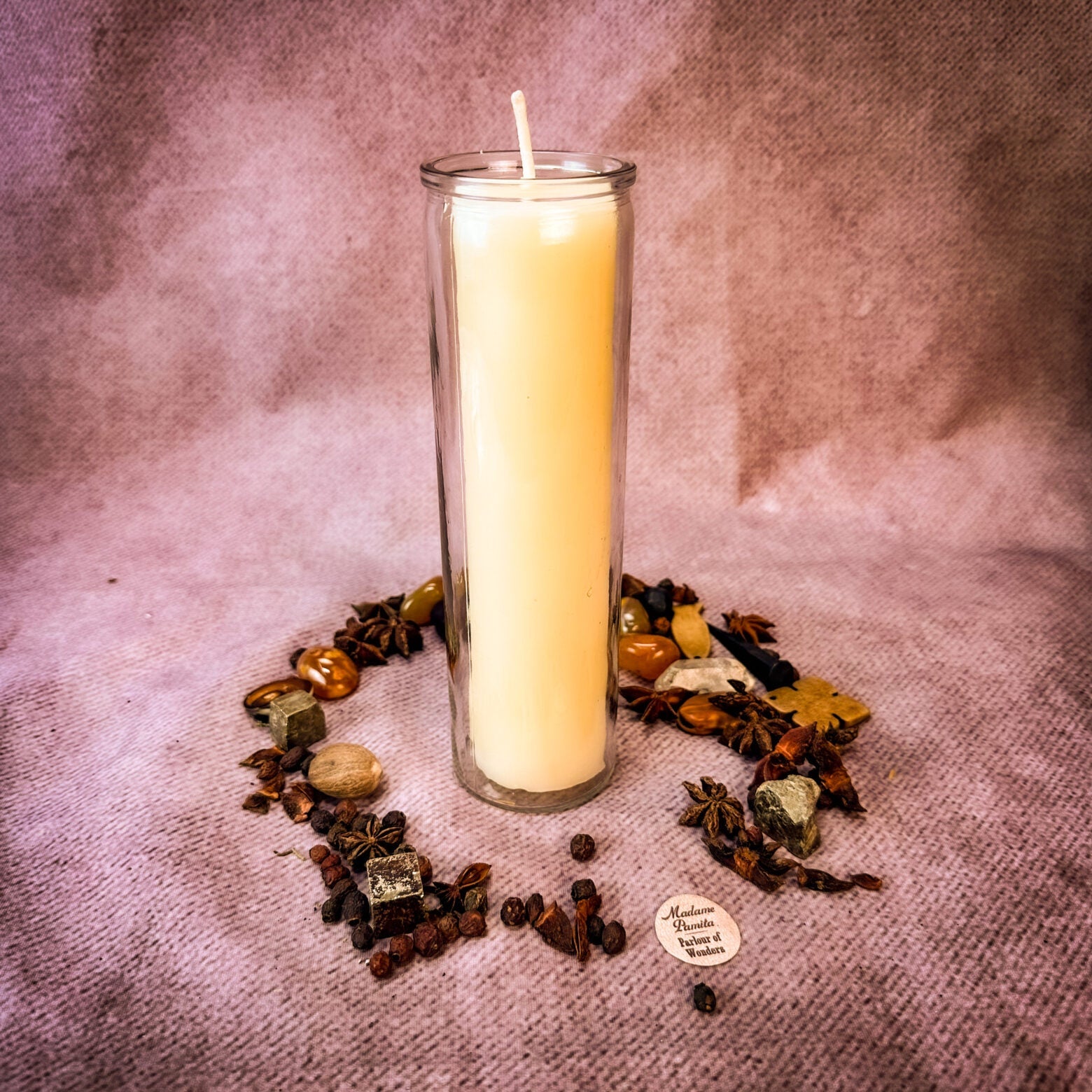 White Beeswax Vigil Candle and Vigil Refill