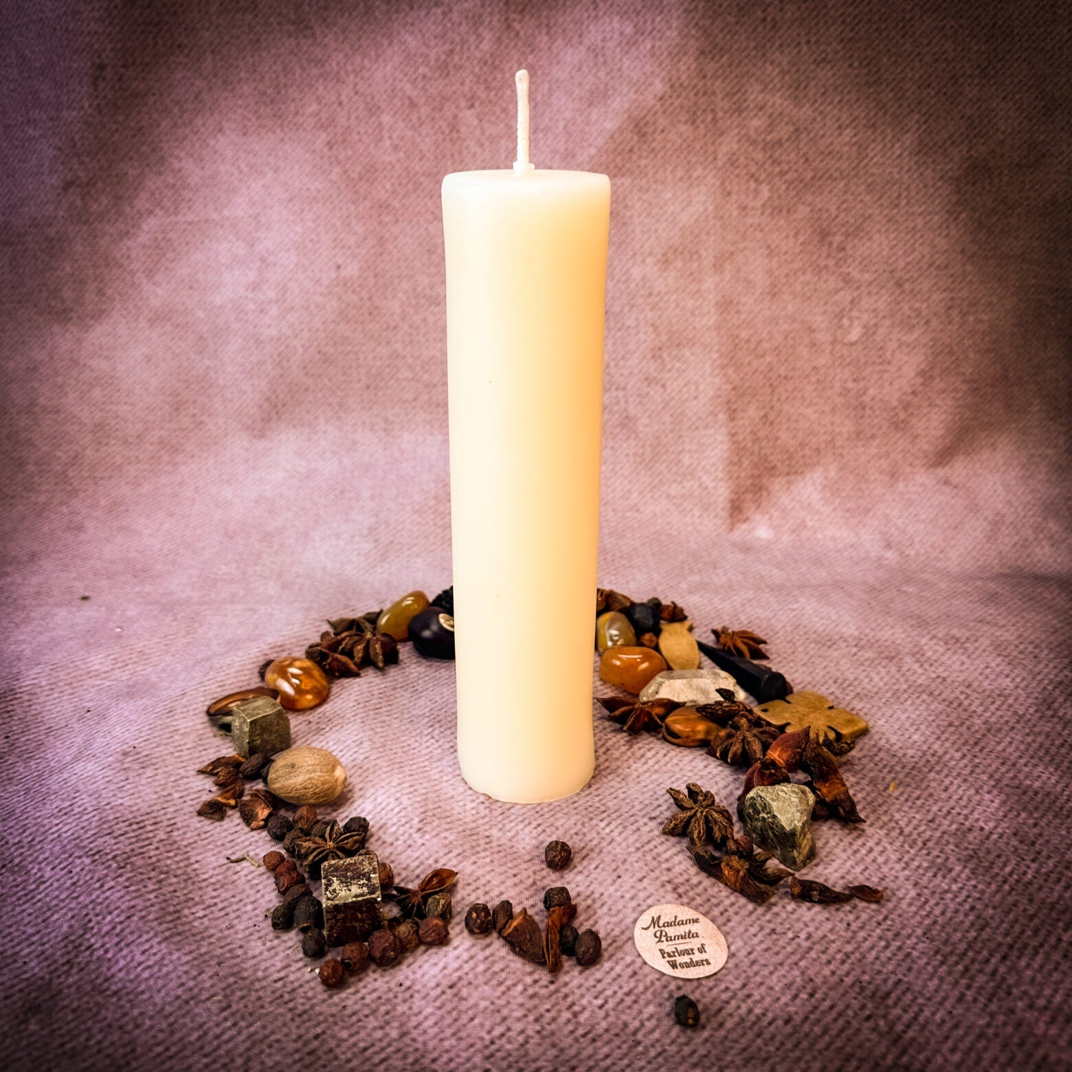 White Beeswax Vigil Candle and Vigil Refill