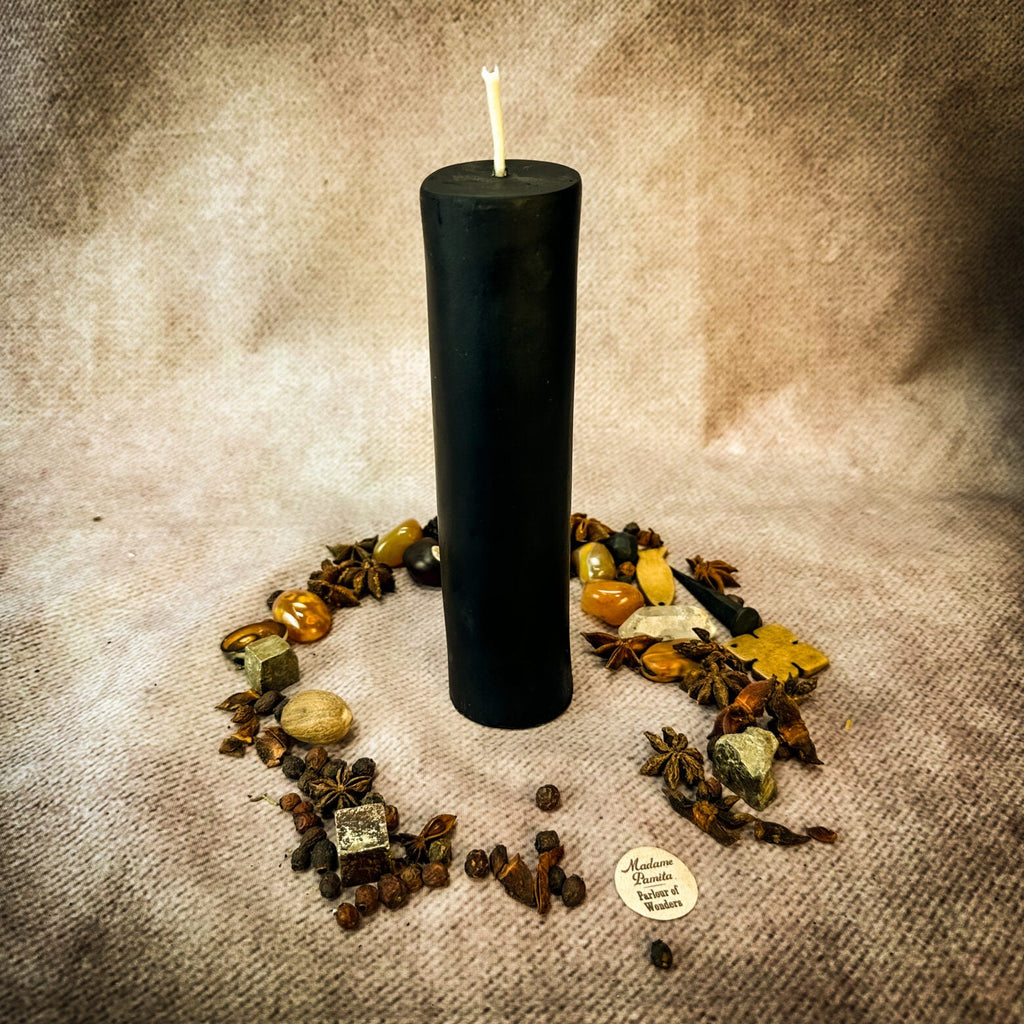 Black Beeswax Vigil Candle and Vigil Refill