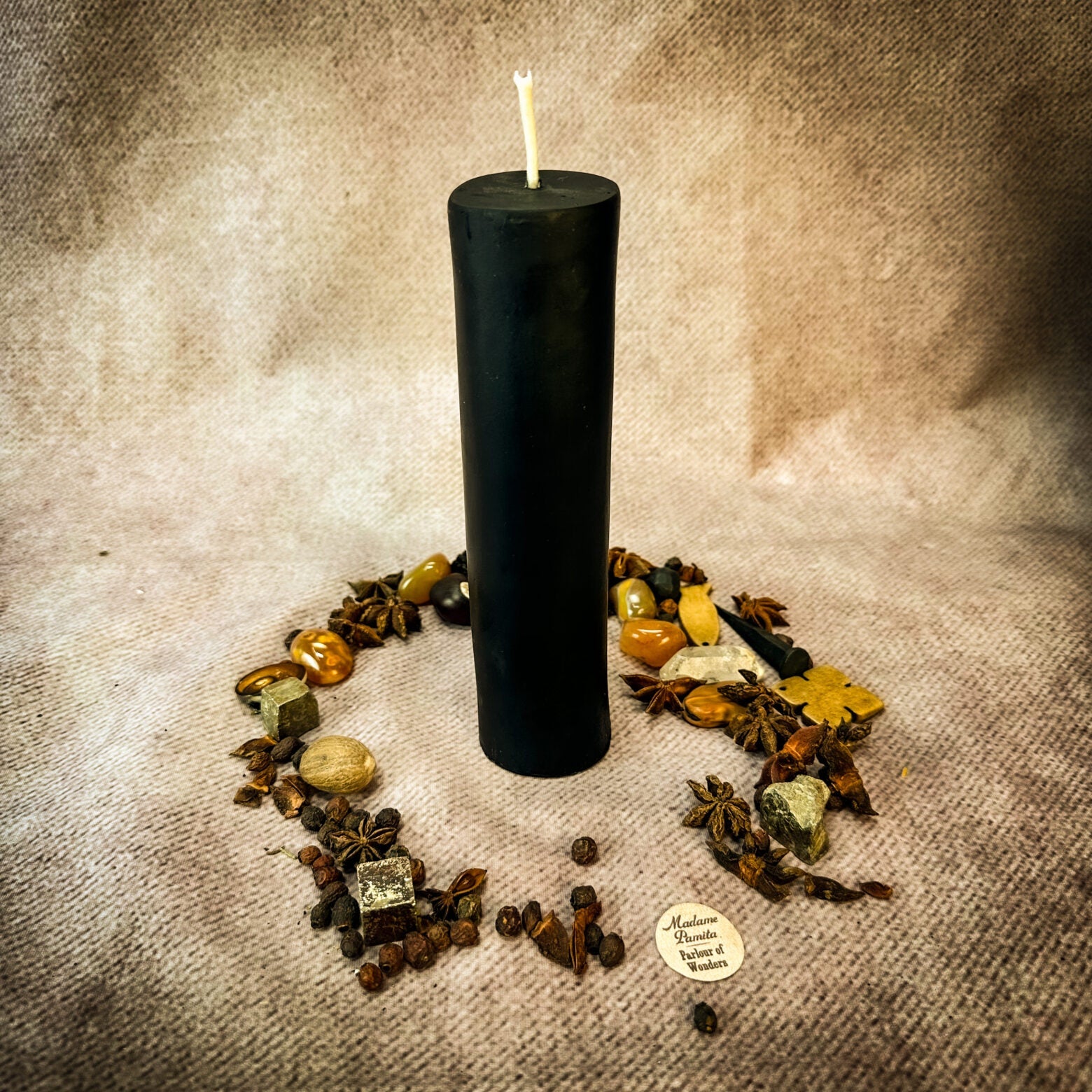 Black Beeswax Vigil Candle and Vigil Refill