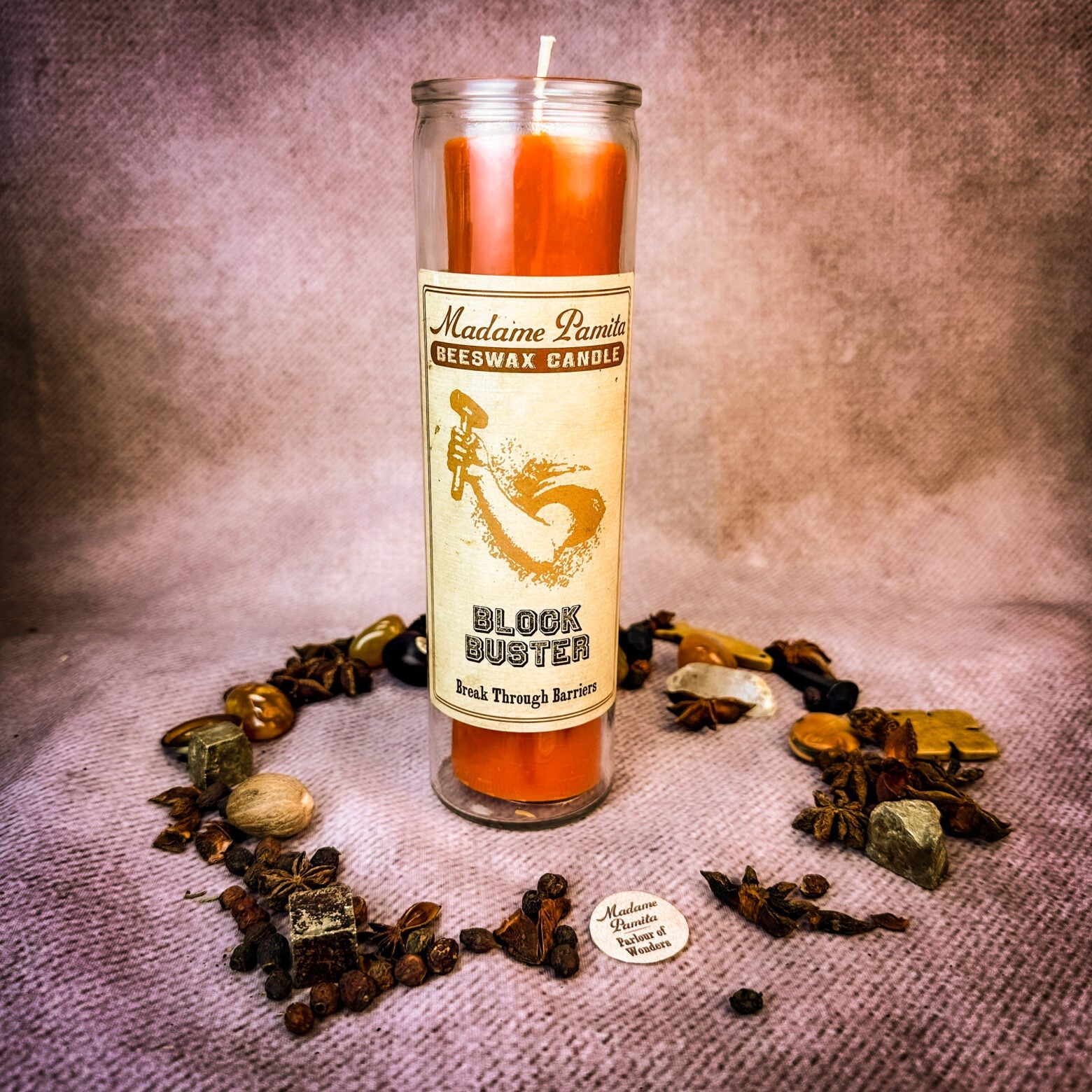 Madame Pamita Block Buster Beeswax Vigil Candle