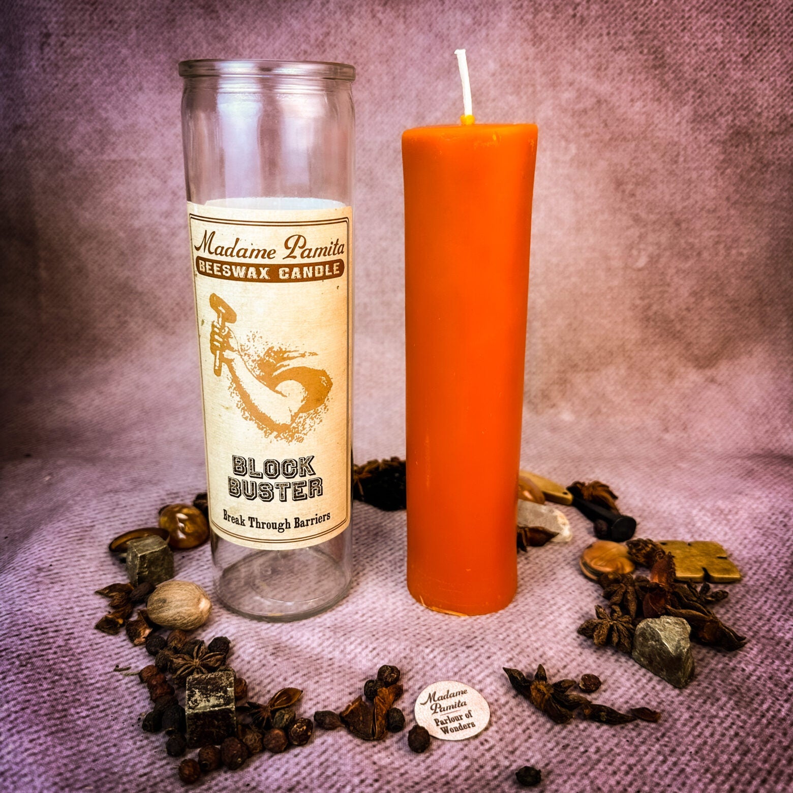 Madame Pamita Block Buster Beeswax Vigil Candle