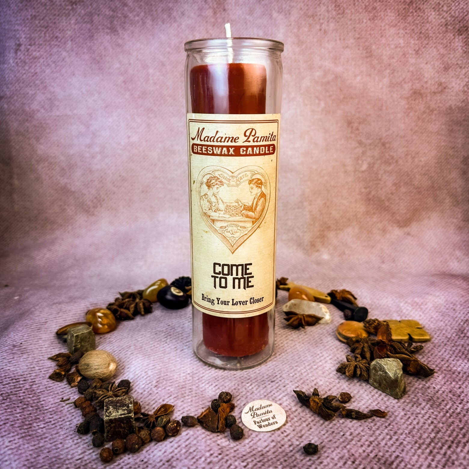 Madame Pamita Come to Me Beeswax Vigil Candle