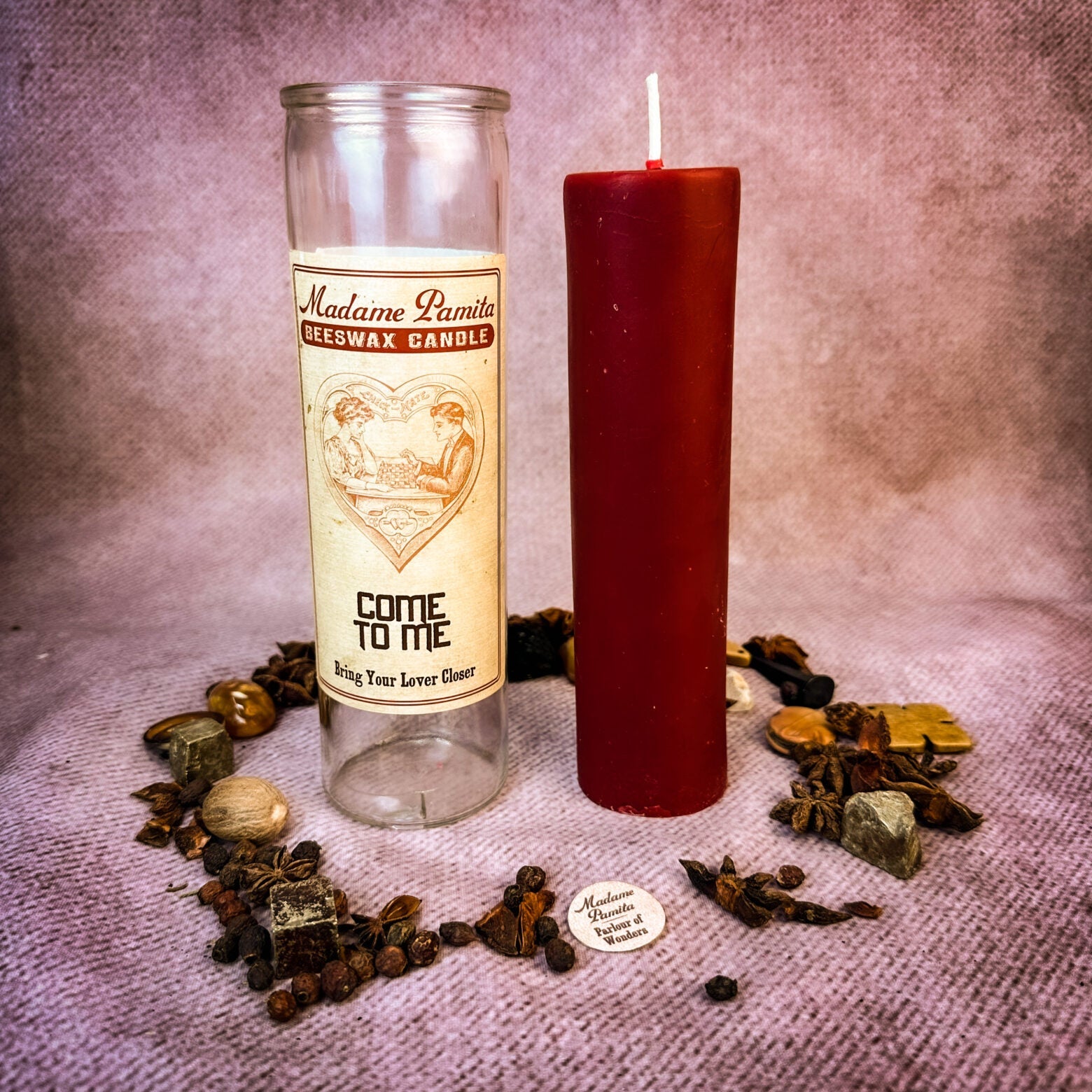 Madame Pamita Come to Me Beeswax Vigil Candle