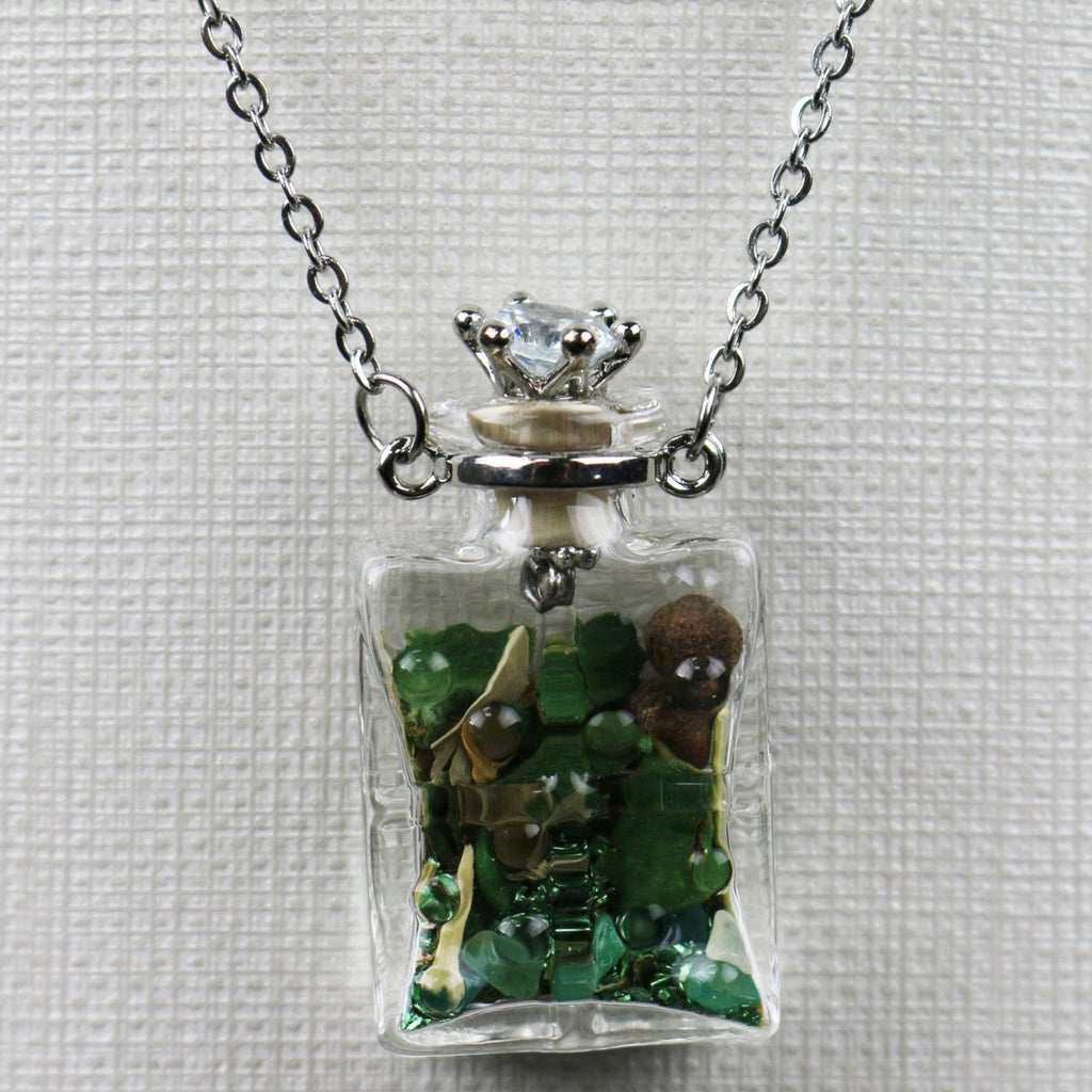 Glass Spell Bottle Necklace