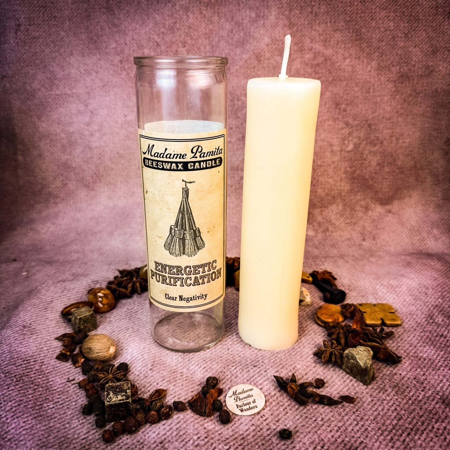 Madame Pamita Energetic Purification Beeswax Vigil Candle
