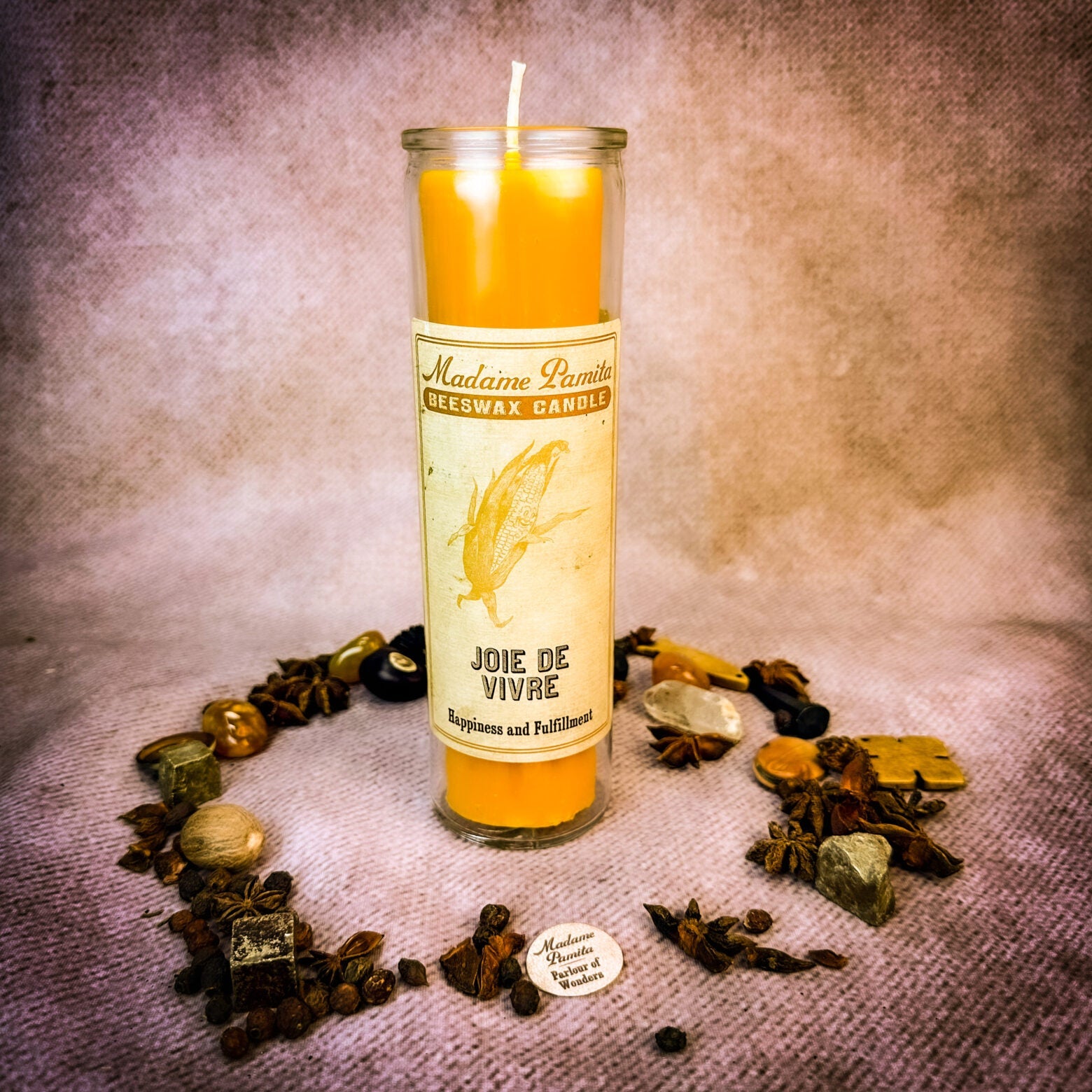 Madame Pamita Joie De Vivre Beeswax Vigil Candle