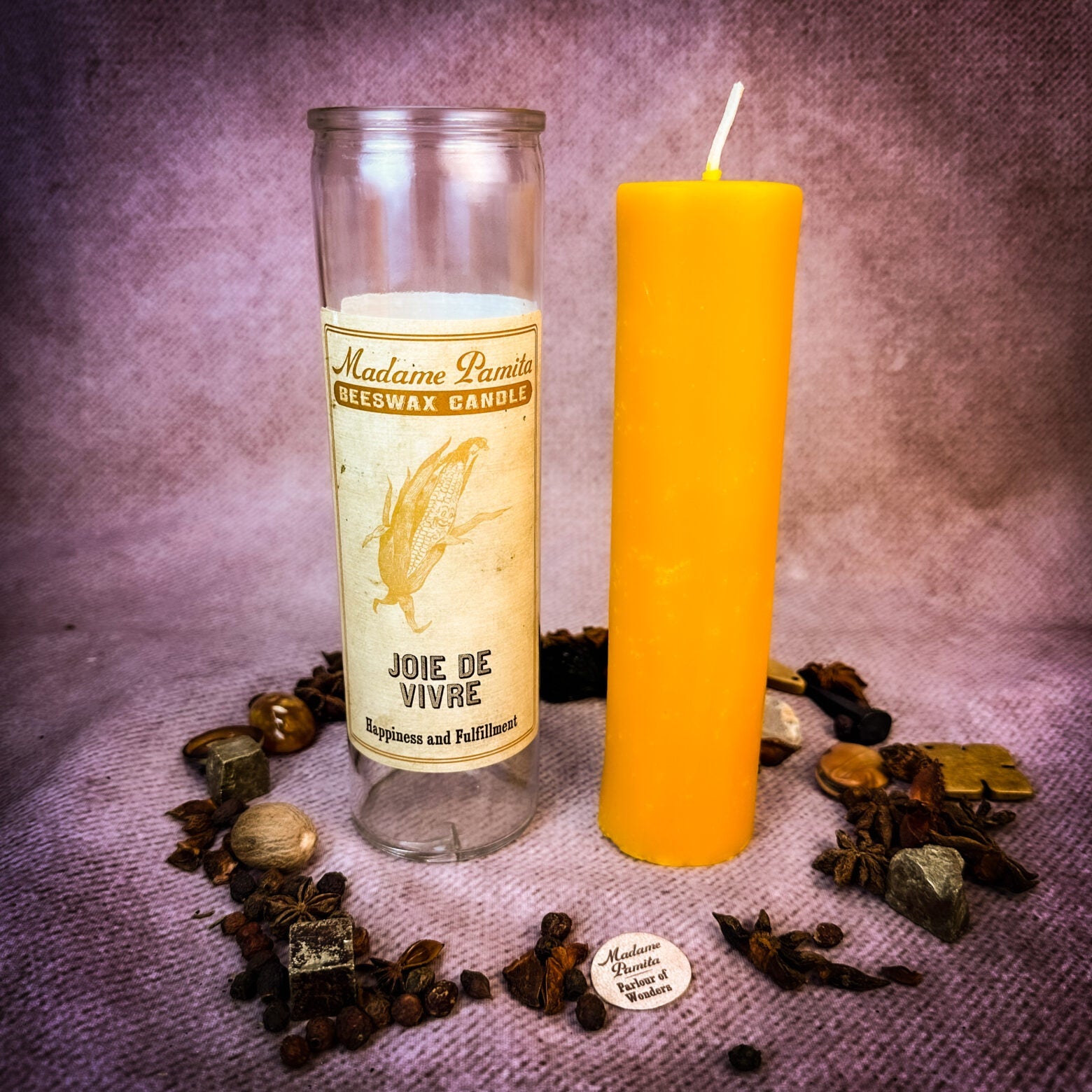 Madame Pamita Joie De Vivre Beeswax Vigil Candle