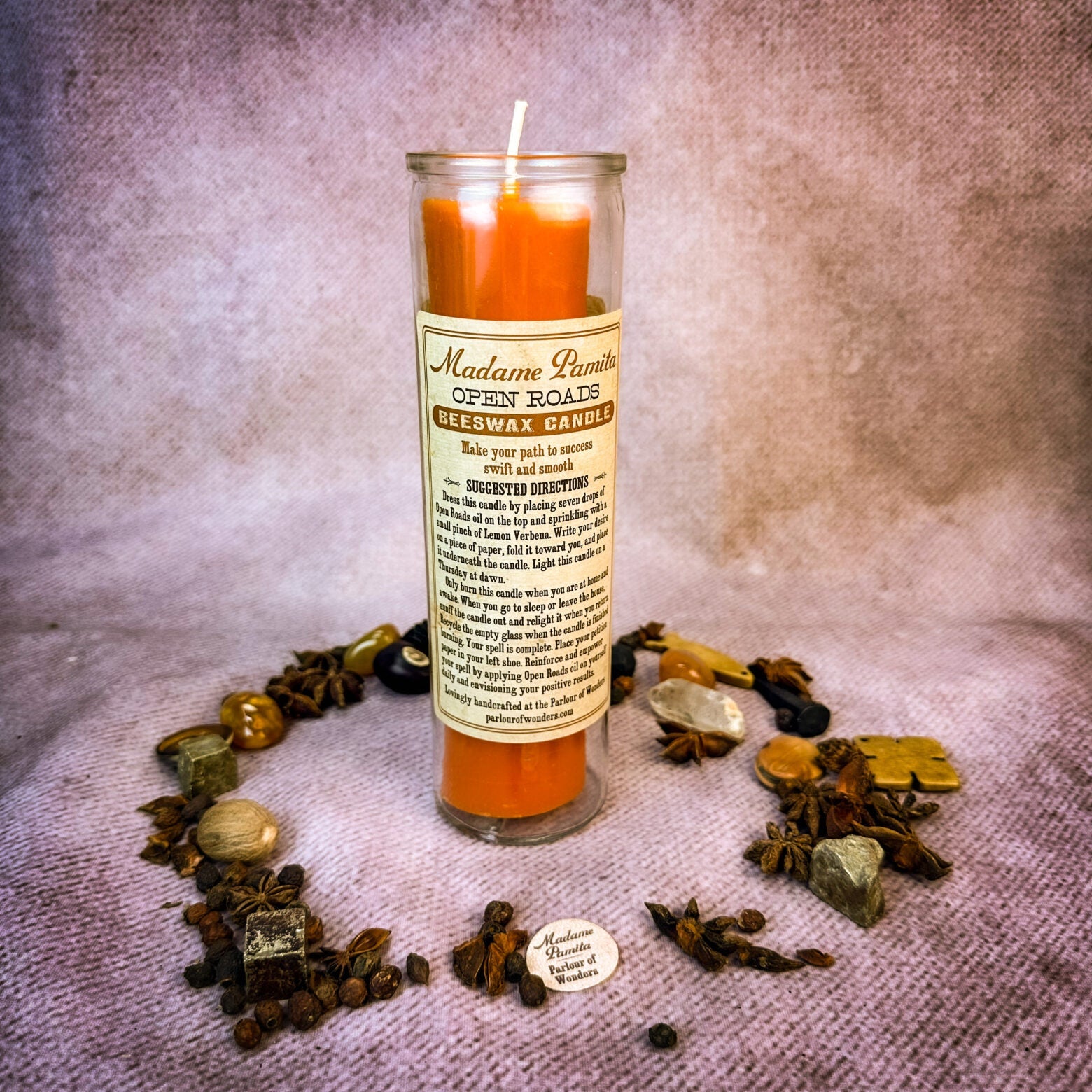 Madame Pamita Open Roads Beeswax Vigil Candle